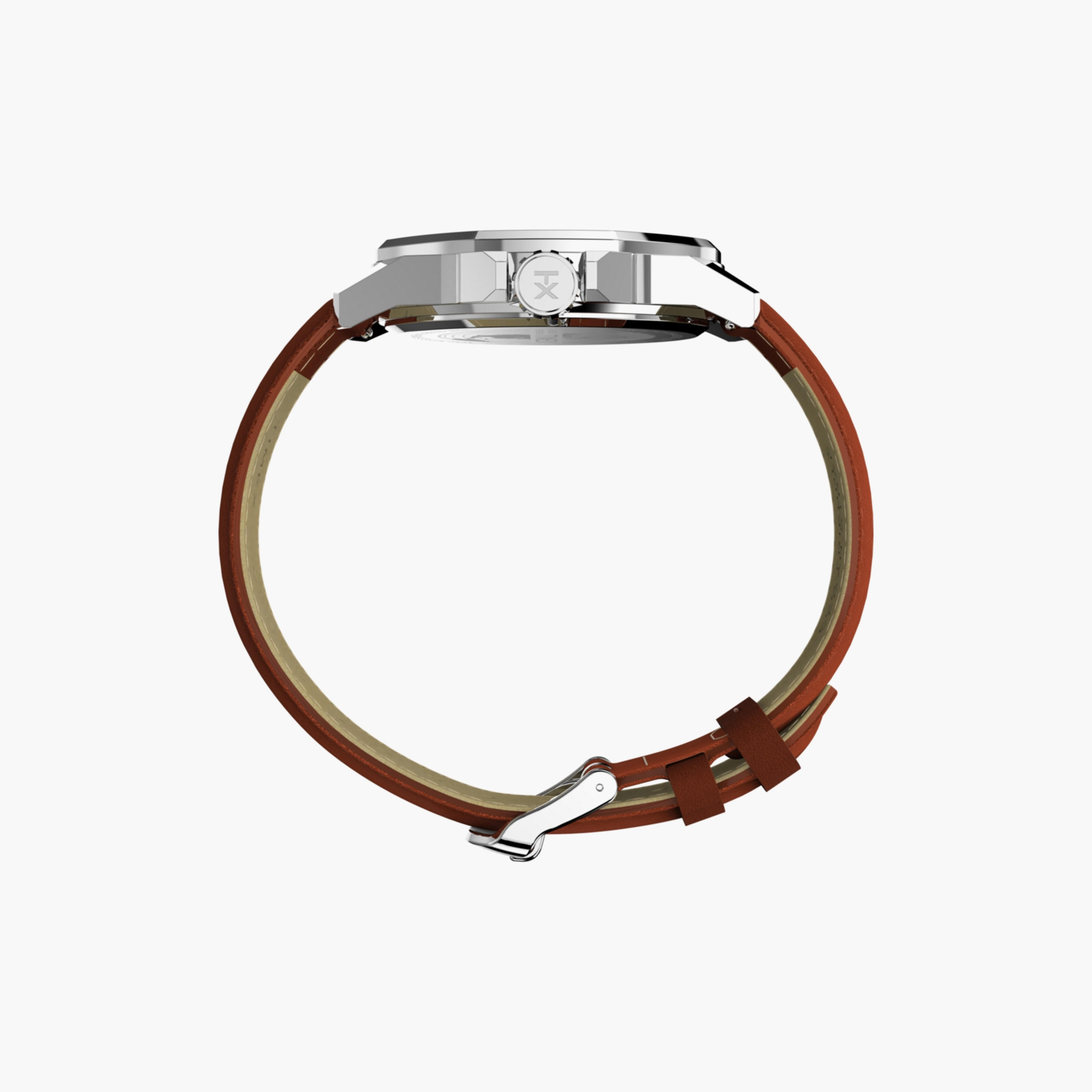 Timex Men's 46 MM Brown Analog Leather Watch | TW2W92800-men-watchesandjewellery-watches-image-2