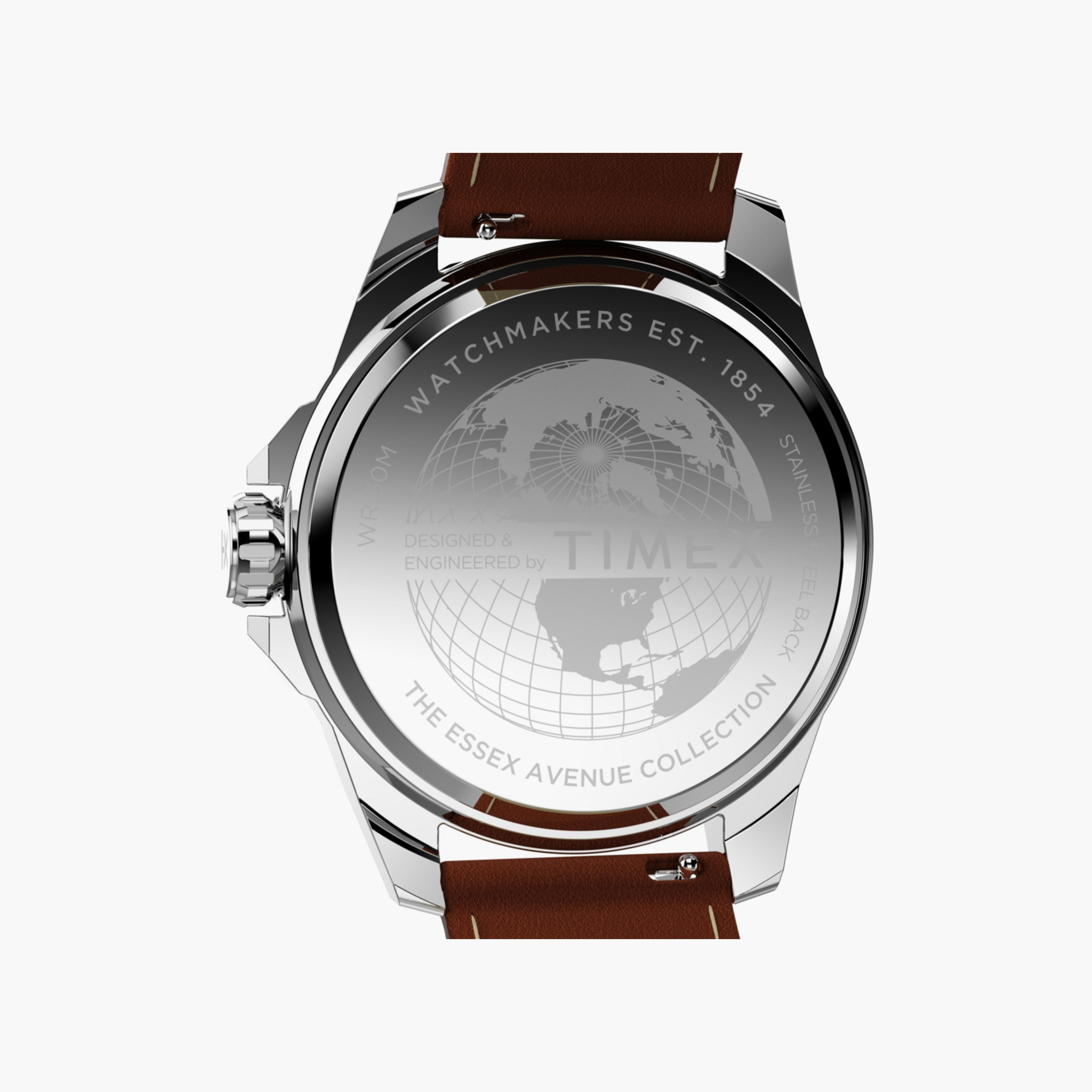 Timex Men's 46 MM Brown Analog Leather Watch | TW2W92800-men-watchesandjewellery-watches-image-5