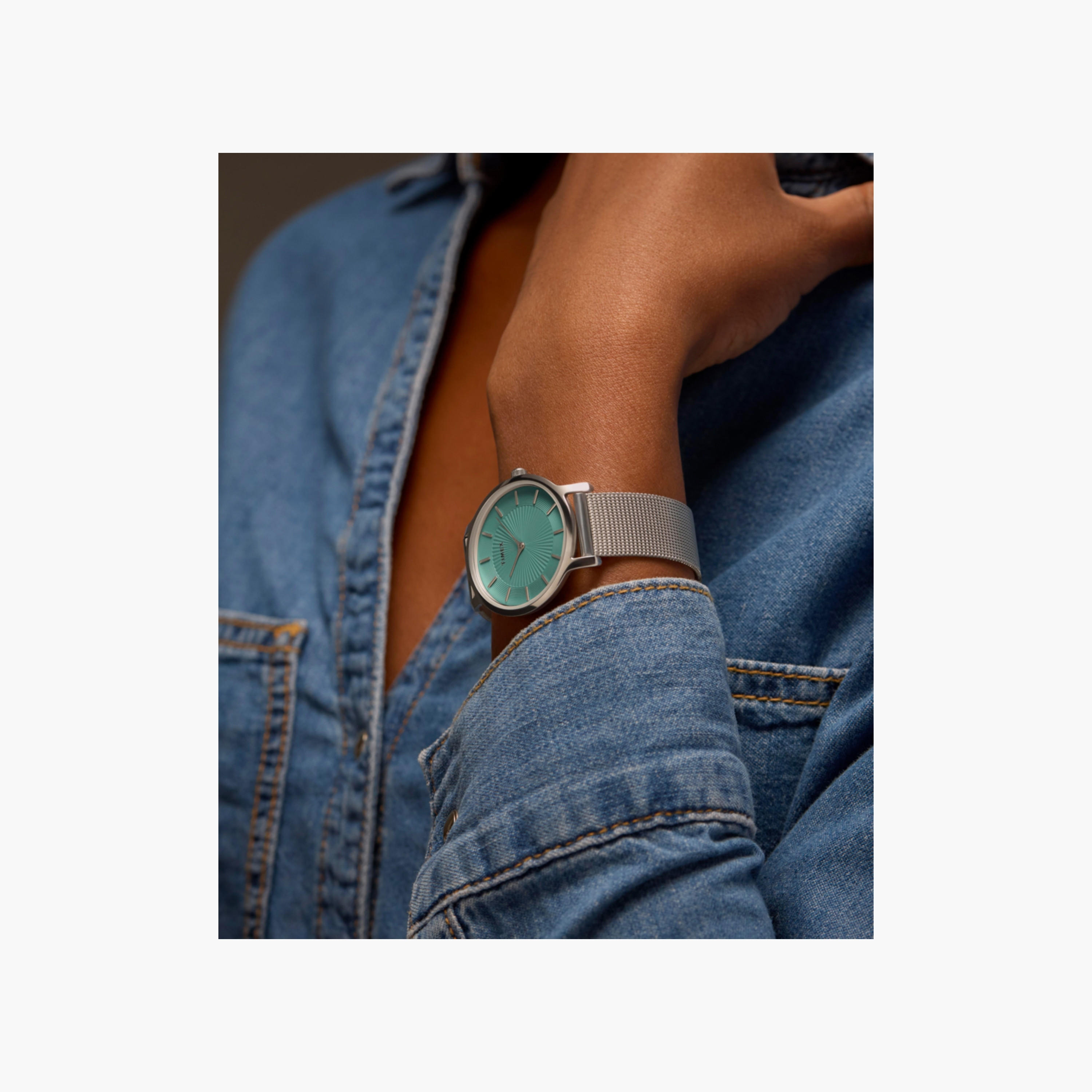 تايمكس ساعة يد نسائية 34 مم فضية أنالوج ستانلس ستيل | TW2Y10100-women-watchesandjewellery-watches-image-21