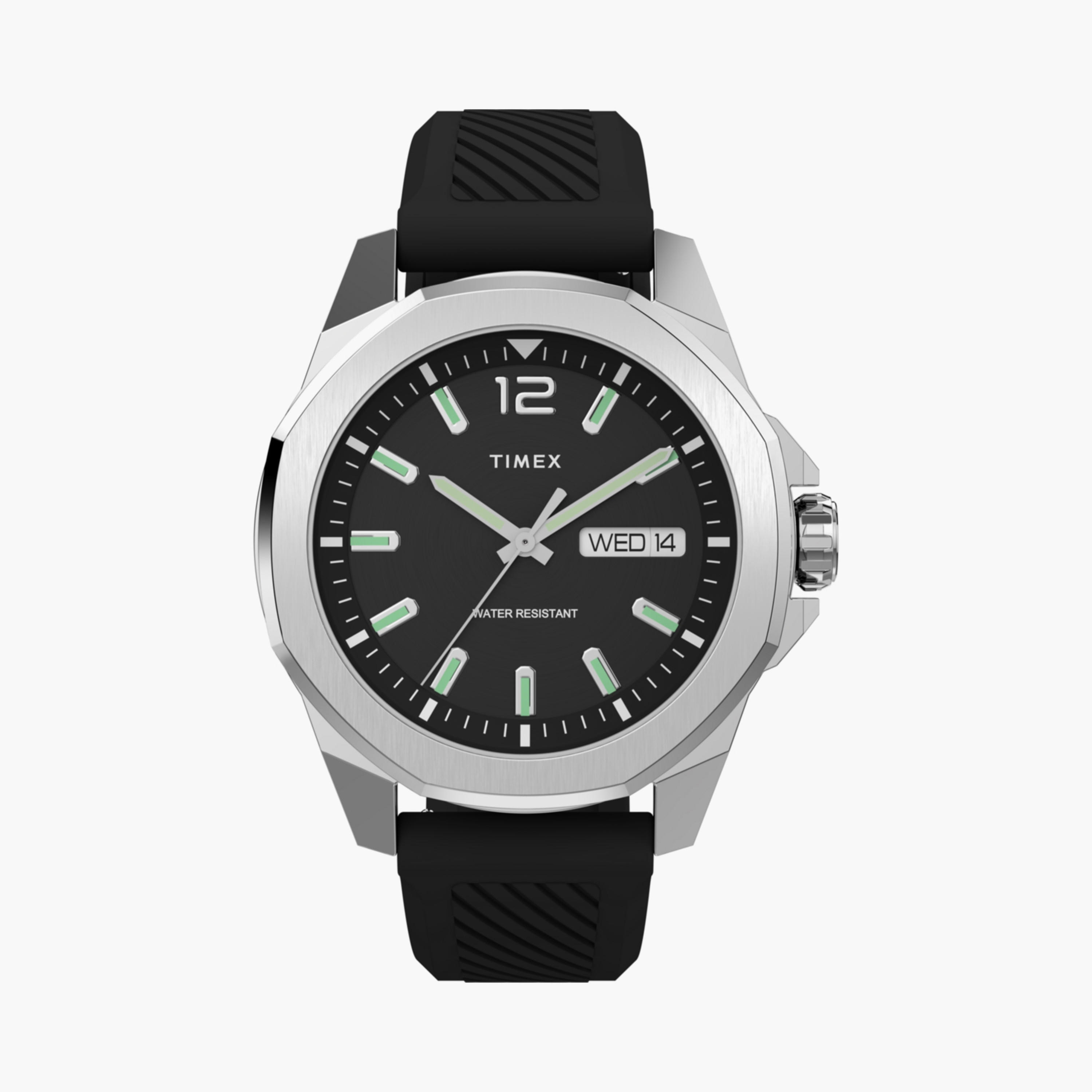 تايمكس ساعة يد رجالية 46 مم سوداء أنالوج سيليكون | TW2W42900-men-watchesandjewellery-watches-image-1