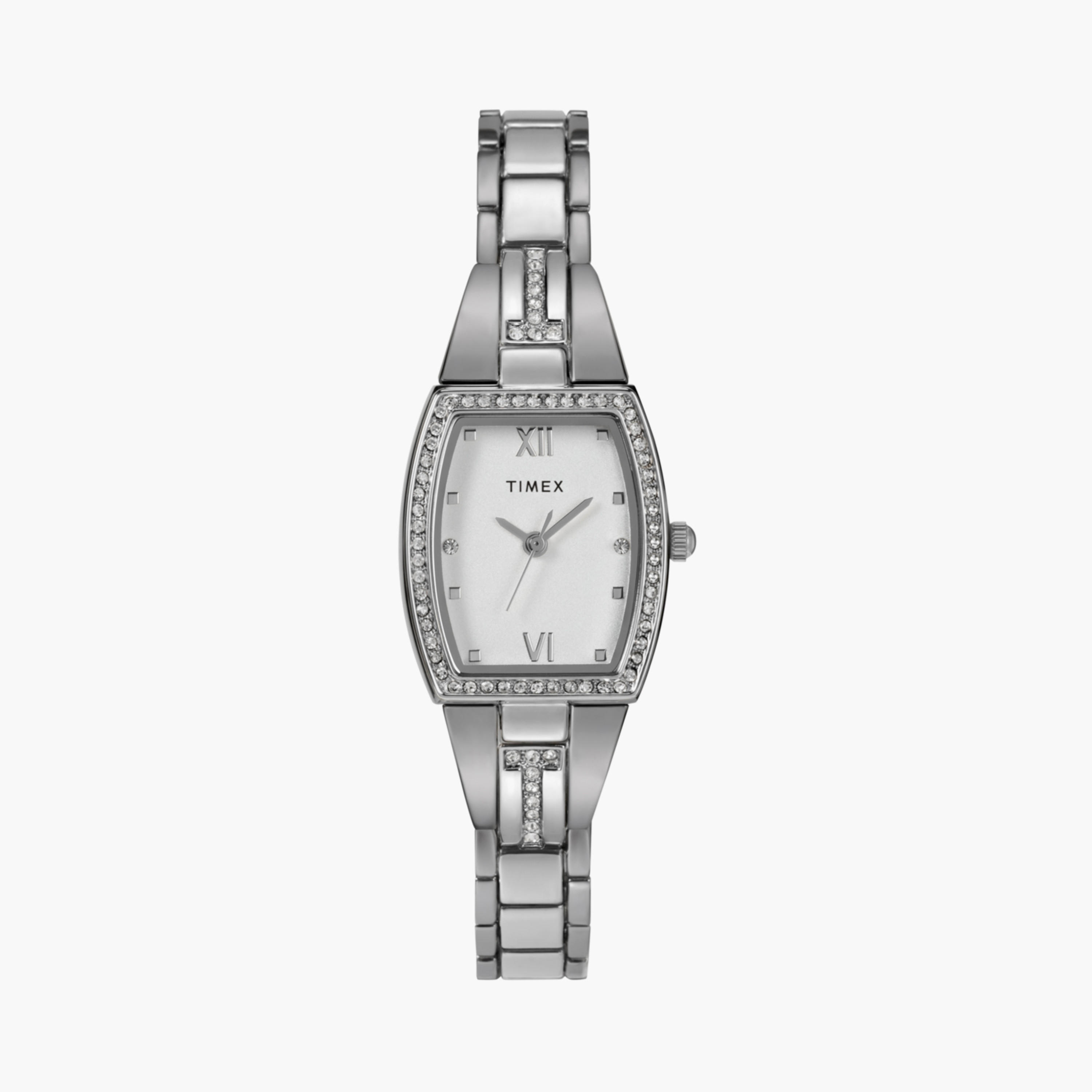 تايمكس ساعة يد نسائية 22 مم فضية أنالوج ستانلس ستيل | TW2W95600-women-watchesandjewellery-watches-image-1