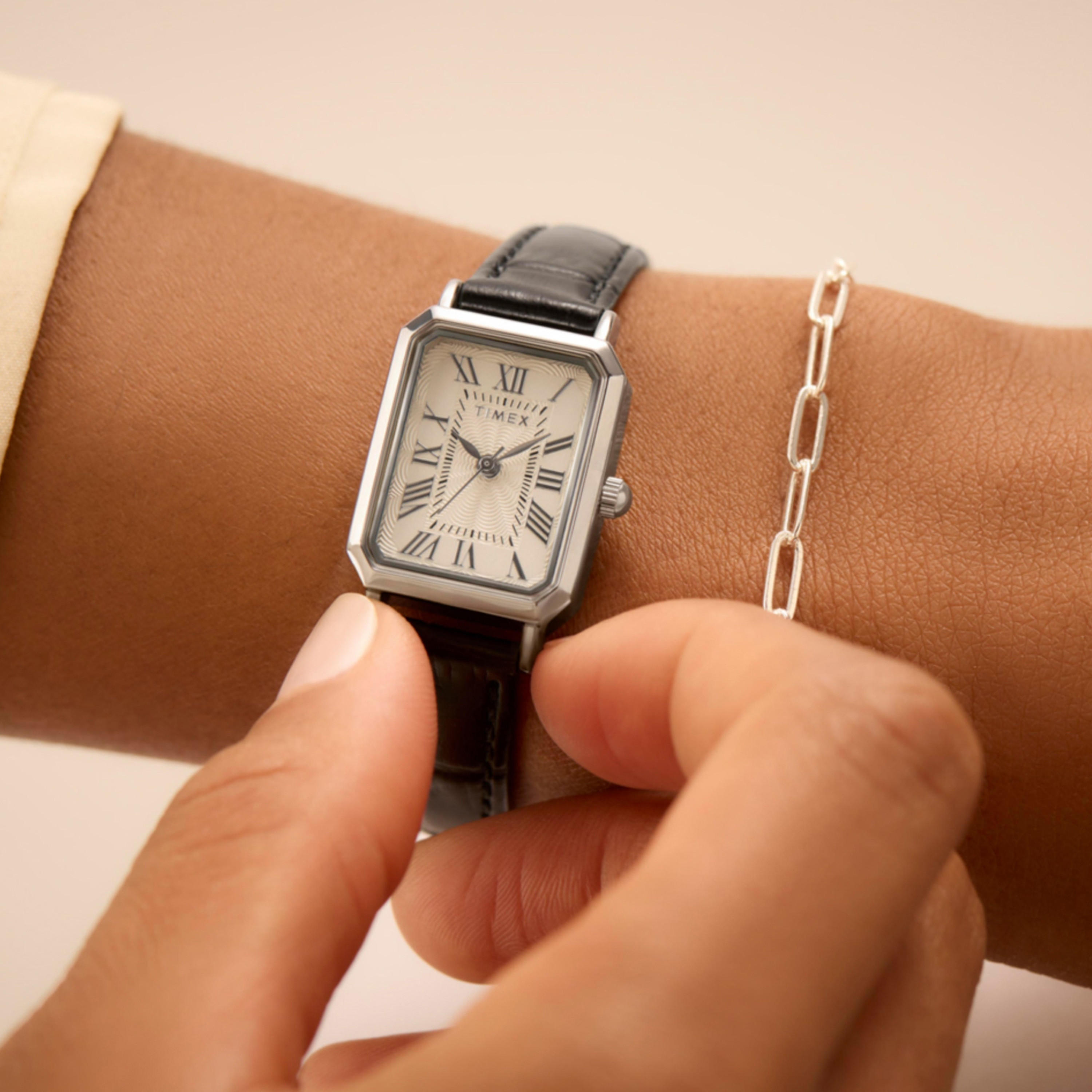 Timex Women's 21 MM Black Analog Leather Watch | TW2Y00800-women-watchesandjewellery-watches-image-6