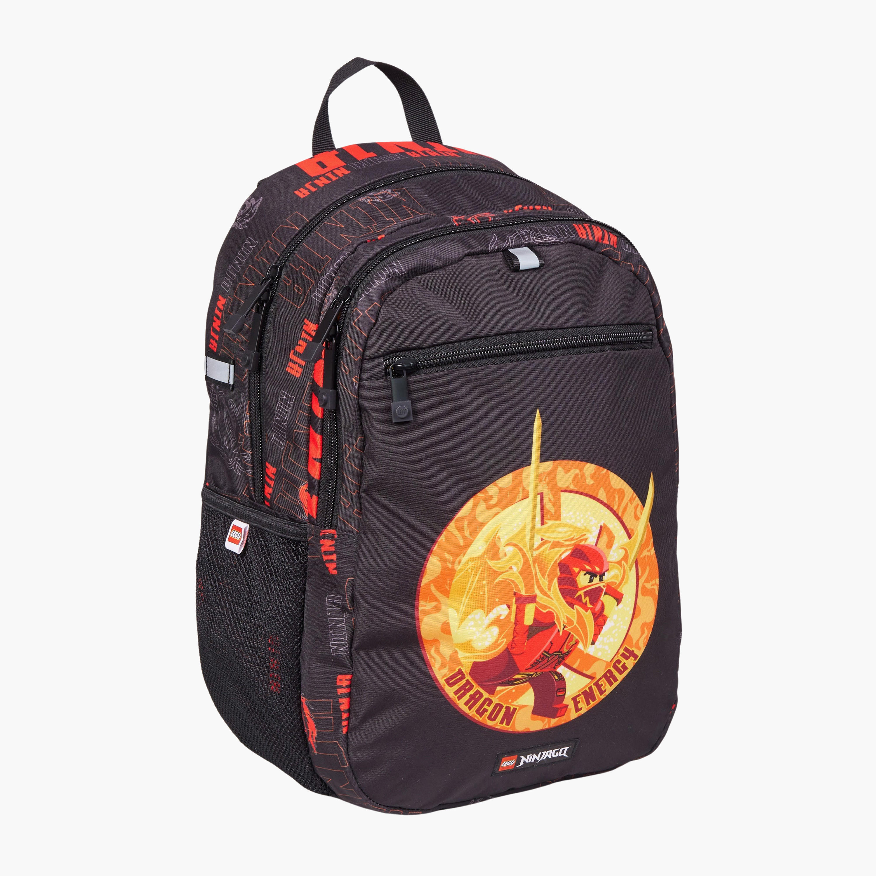 شنطة ظهر بطبعات وحمالات قابلة للتعديل وسحاب إغلاق من ليجو - 44x34x28 سم-school-bagsandbackpacks-backpacks-image-1