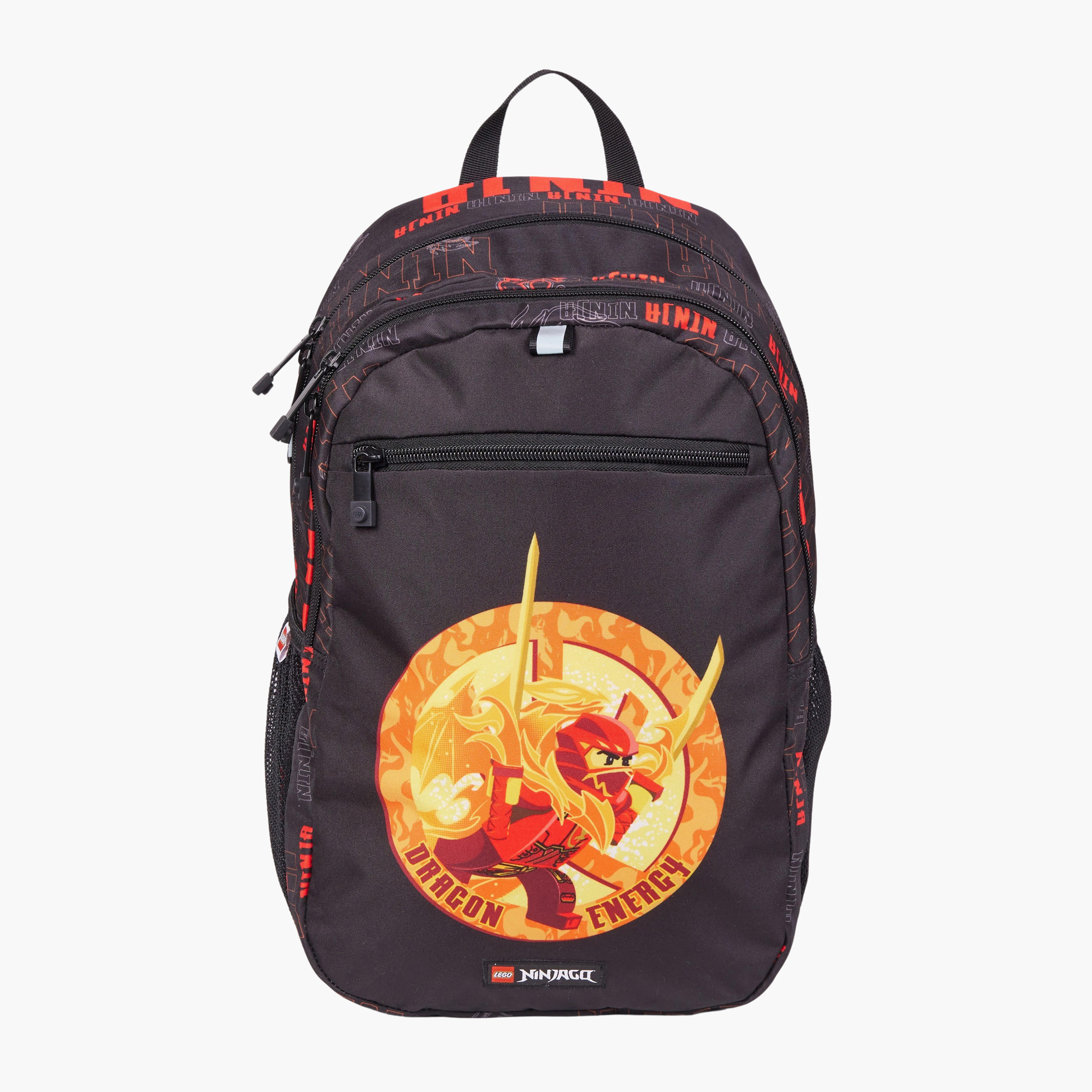 شنطة ظهر بطبعات وحمالات قابلة للتعديل وسحاب إغلاق من ليجو - 44x34x28 سم-school-bagsandbackpacks-backpacks-image-3