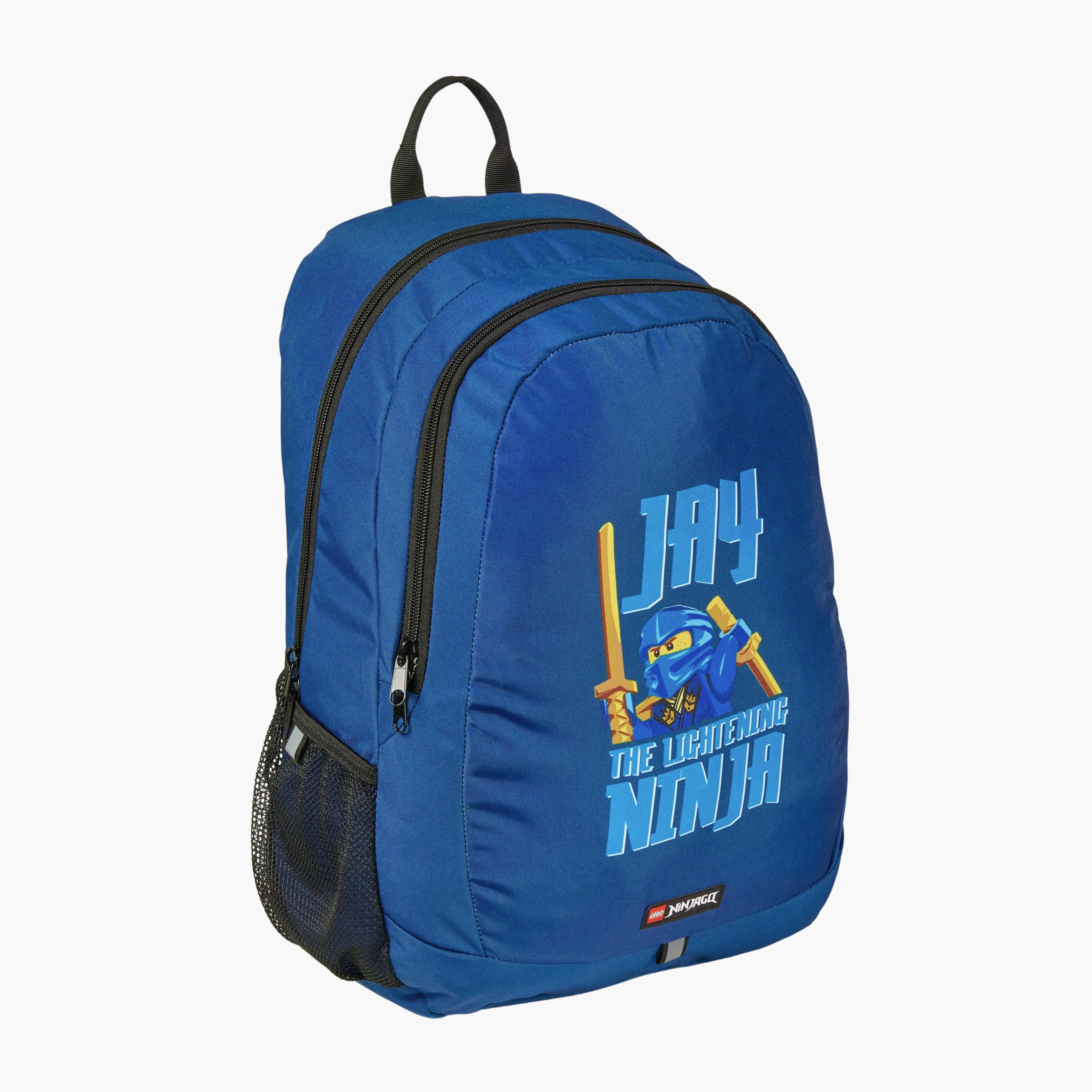 شنطة ظهر بطبعات نينجاغو مع حمالات قابلة للتعديل وسحاب إغلاق من ليجو - 47×38×24 سم-school-bagsandbackpacks-backpacks-image-2