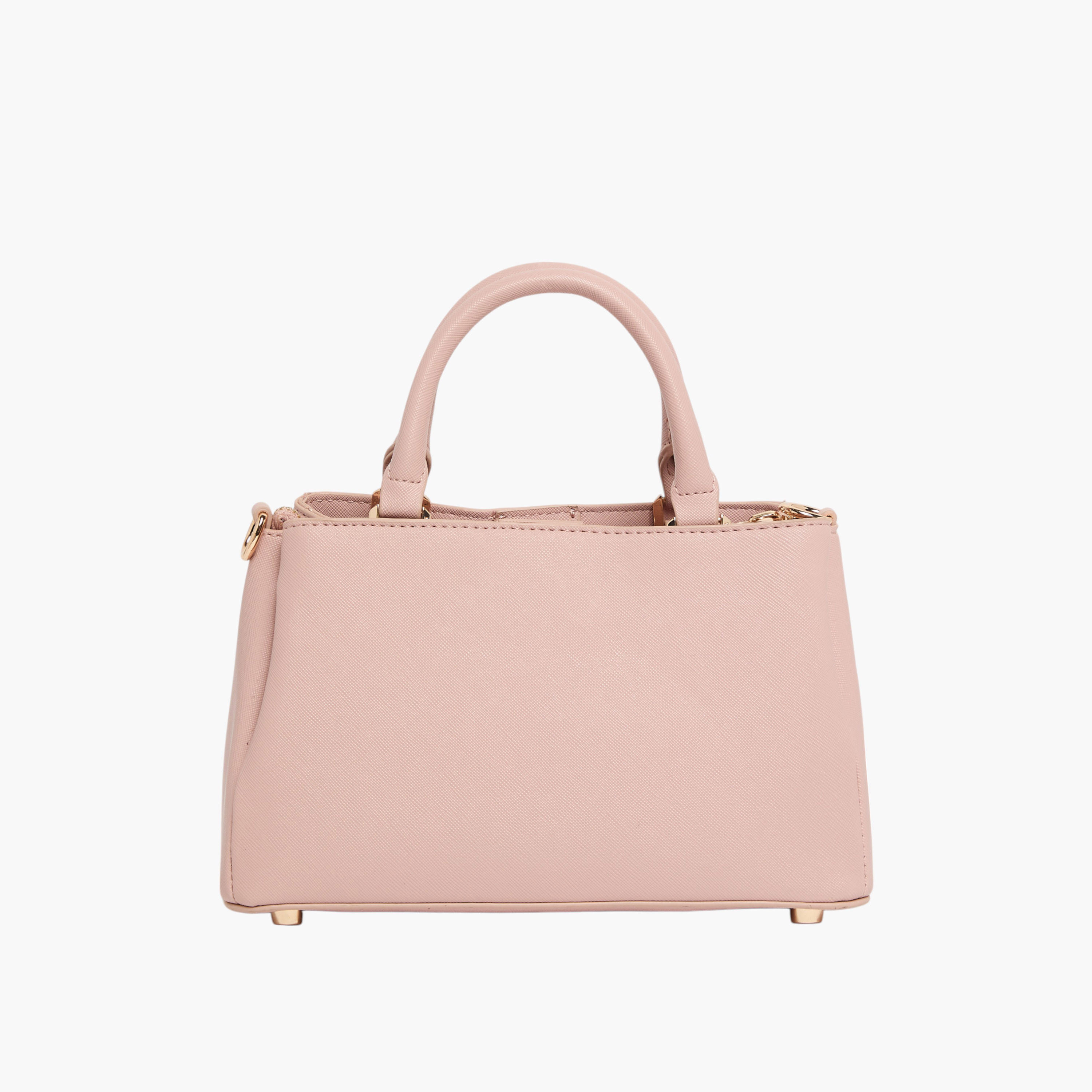 شنطة ساتشيل سادة بمقبض مزدوج ومحفظة معدنية قابلة للفصل من آن كلاين-women-bagsandwallets-handbags-image-3