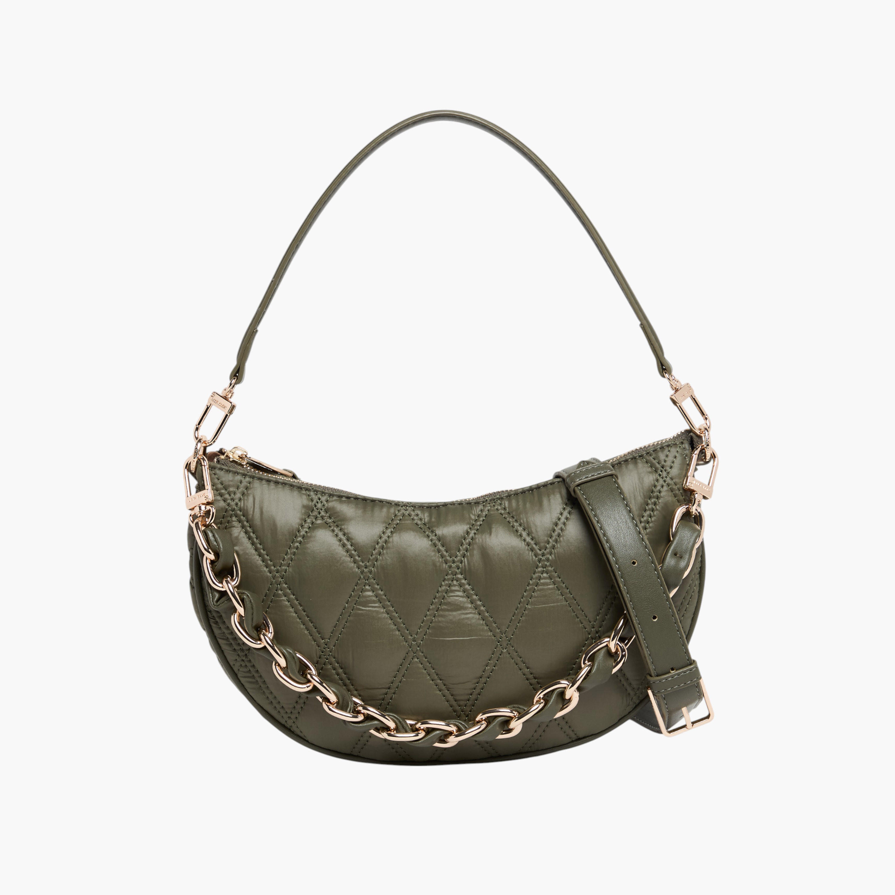 Anne Klein Quilted Shoulder Bag with Chain Strap-women-bagsandwallets-handbags-image-1