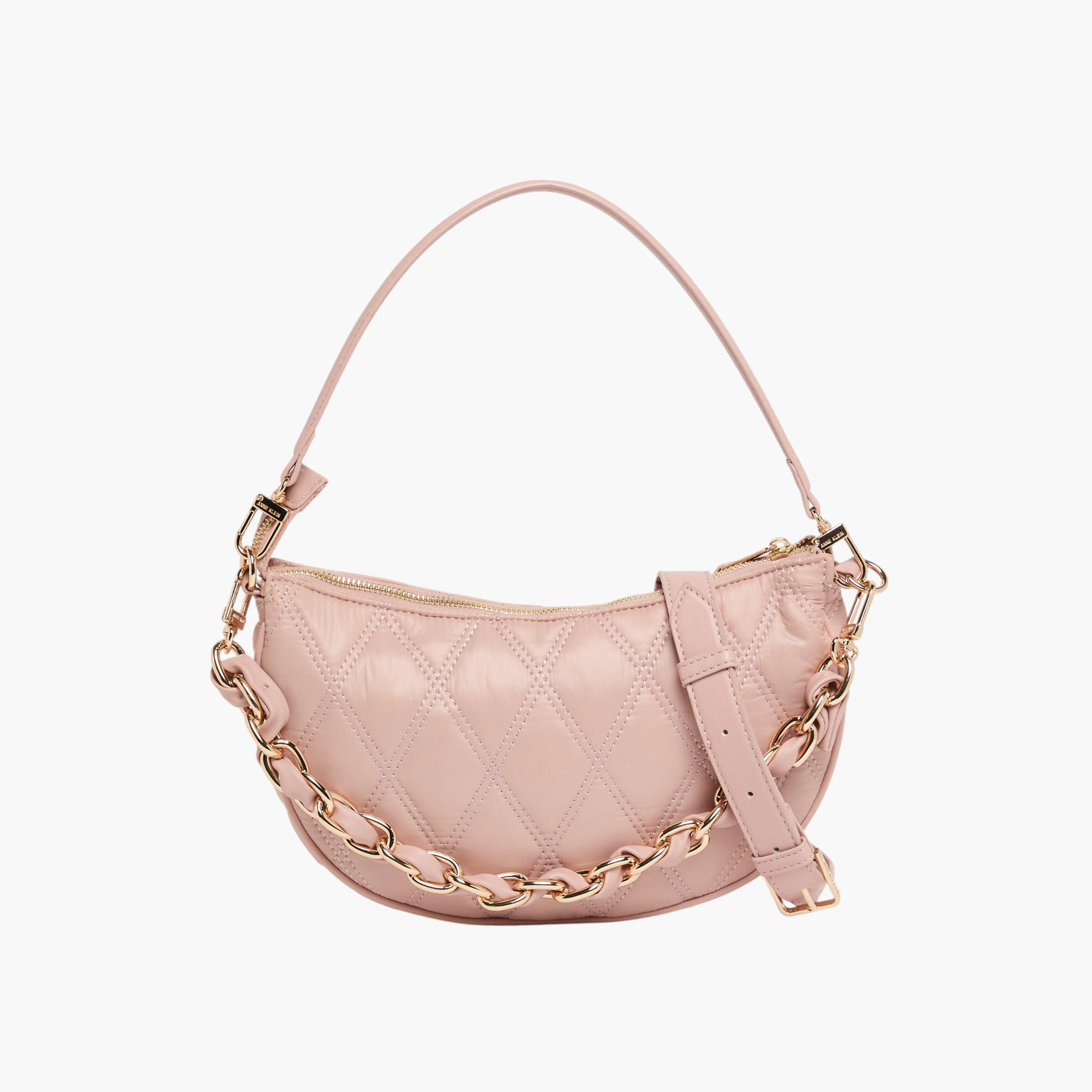 Anne Klein Quilted Shoulder Bag with Chain Strap-women-bagsandwallets-handbags-image-1