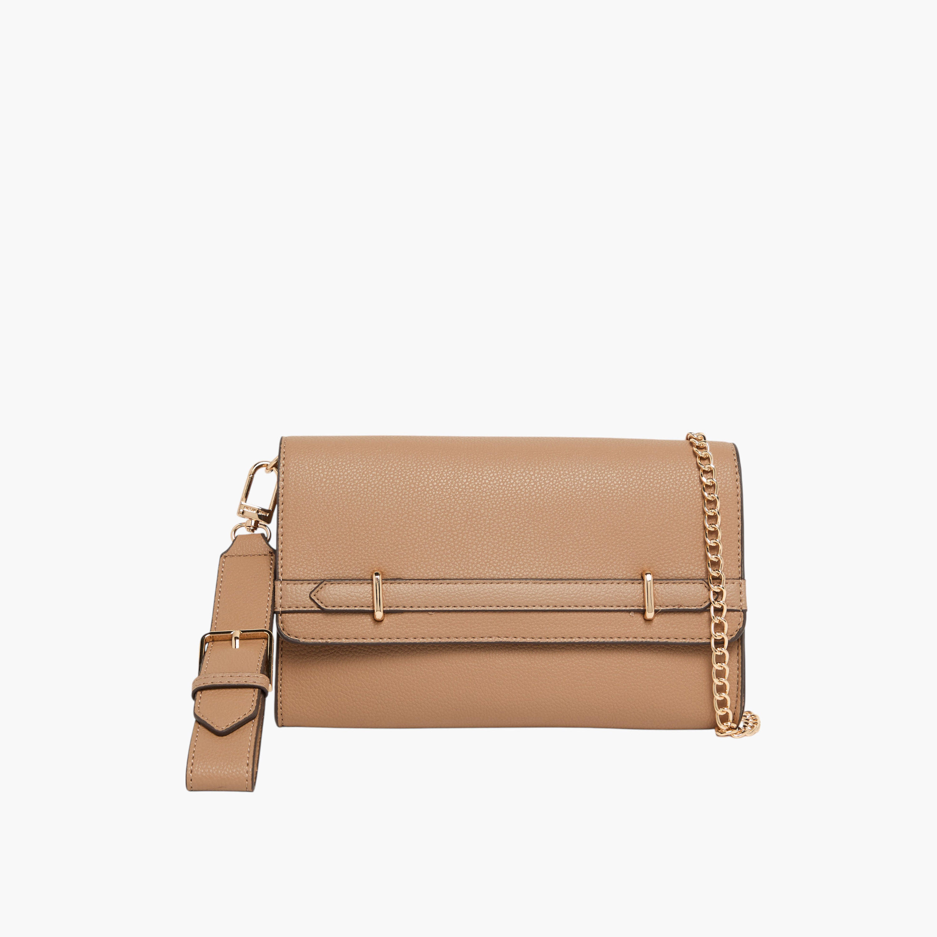 Anne Klein Textured Sling Bag with Detachable Strap-women-bagsandwallets-handbags-image-1