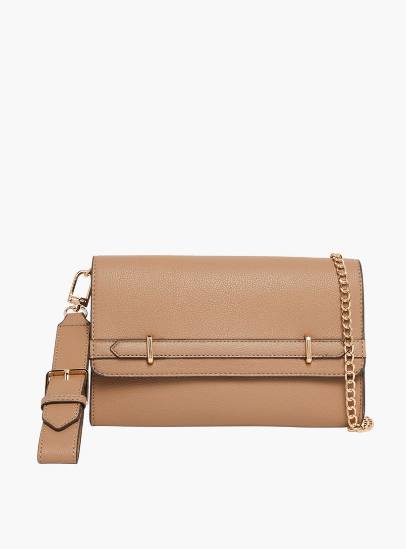 Anne Klein Textured Sling Bag with Detachable Strap-women-bagsandwallets-handbags-image-1