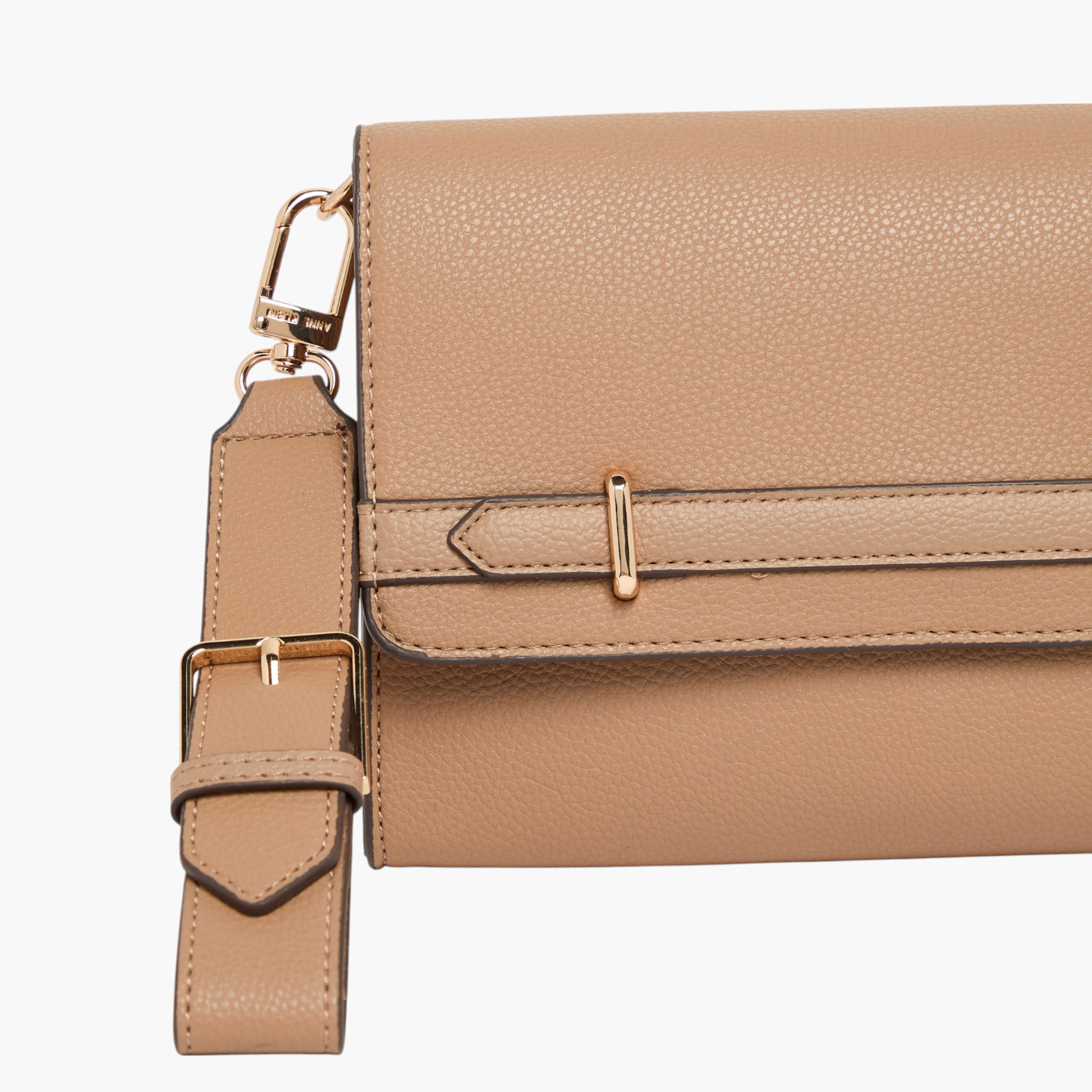 Anne Klein Textured Sling Bag with Detachable Strap-women-bagsandwallets-handbags-image-4