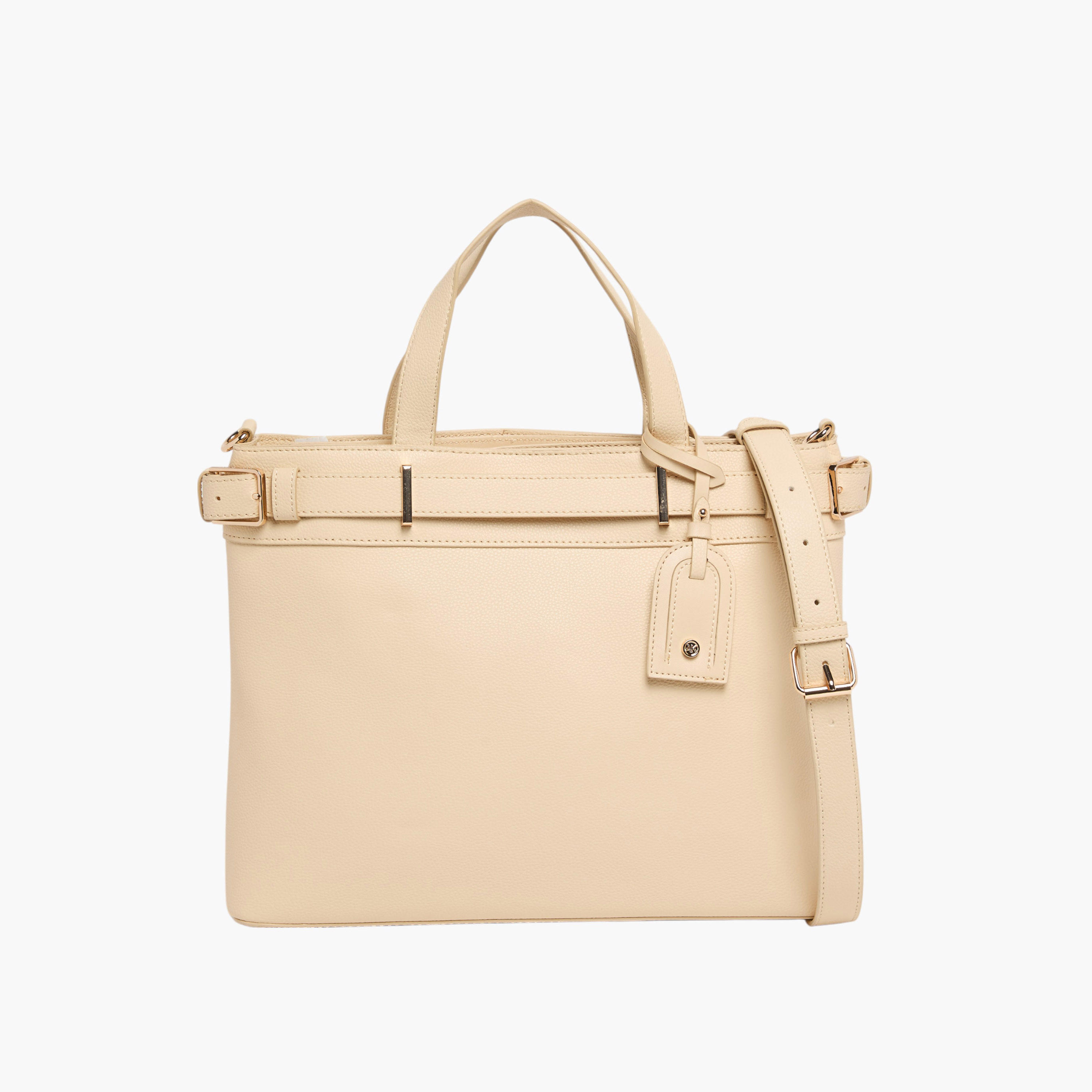 شنطة توتي سادة بمقابض مزدوجة وإغلاق بزر مغناطيسي من آن كيلين-women-bagsandwallets-handbags-image-1