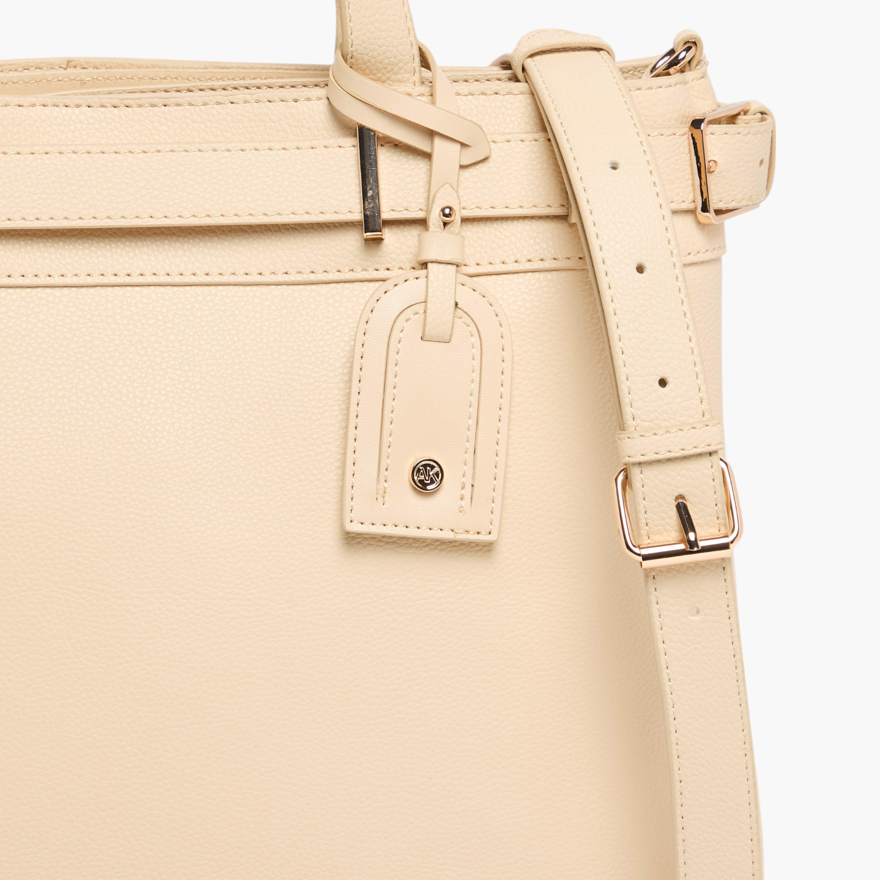 شنطة توتي سادة بمقابض مزدوجة وإغلاق بزر مغناطيسي من آن كيلين-women-bagsandwallets-handbags-image-4