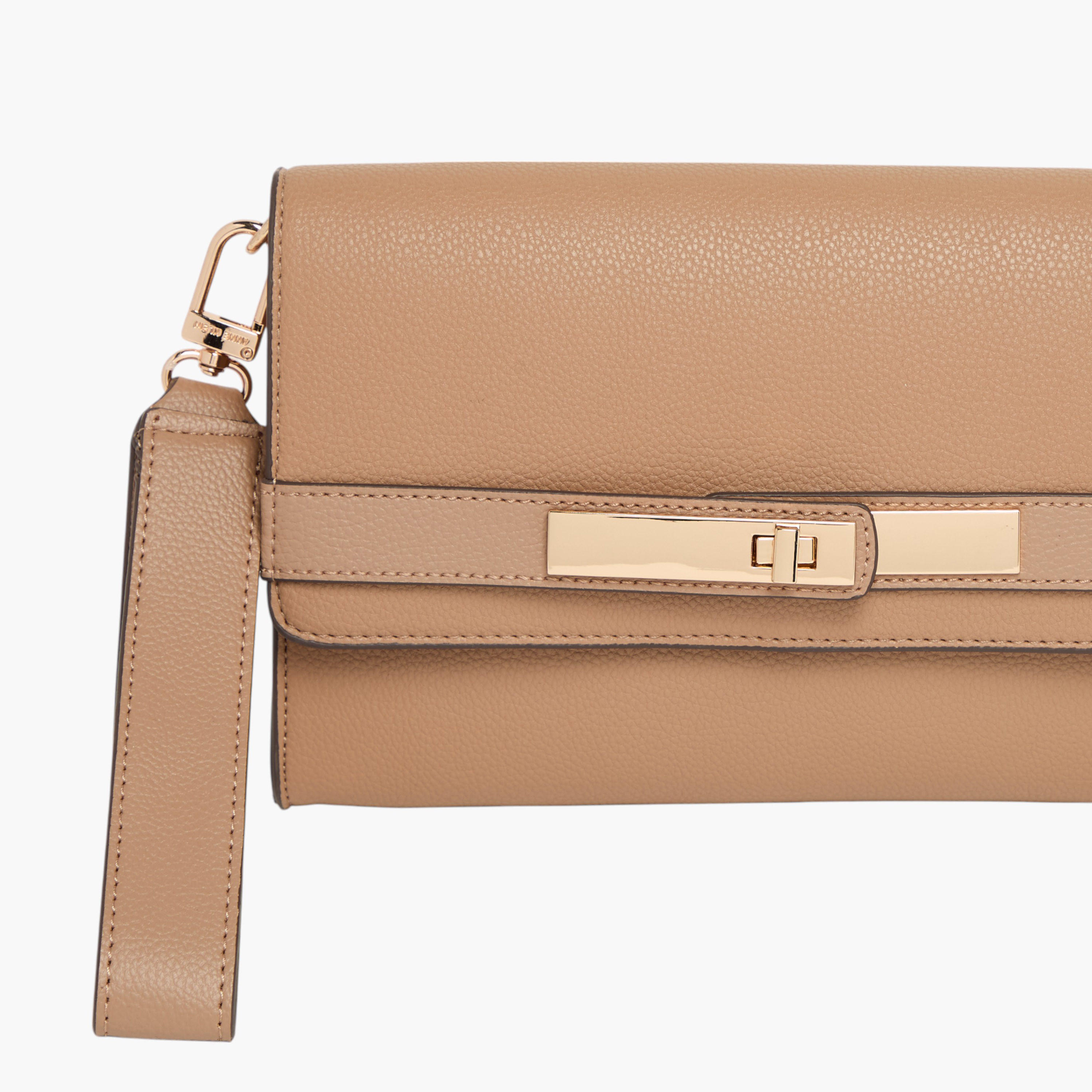 شنطة سلينج سادة بحزام سلسلة قابل للفصل وإغلاق بغطاء من آن كيلين-women-bagsandwallets-handbags-image-4