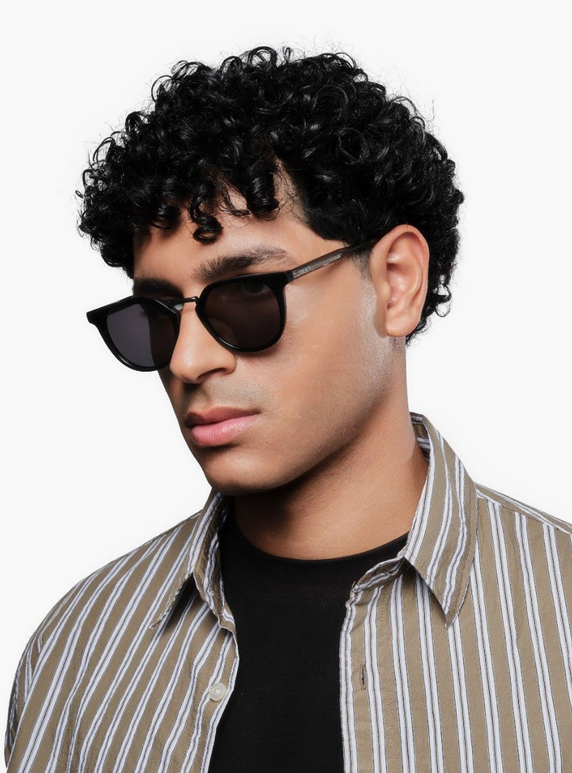 30Sundays Alain 49 MM Grey Round Sunglasses | sm110107-30s-000451-0107-49-men-sunglasses-image-5