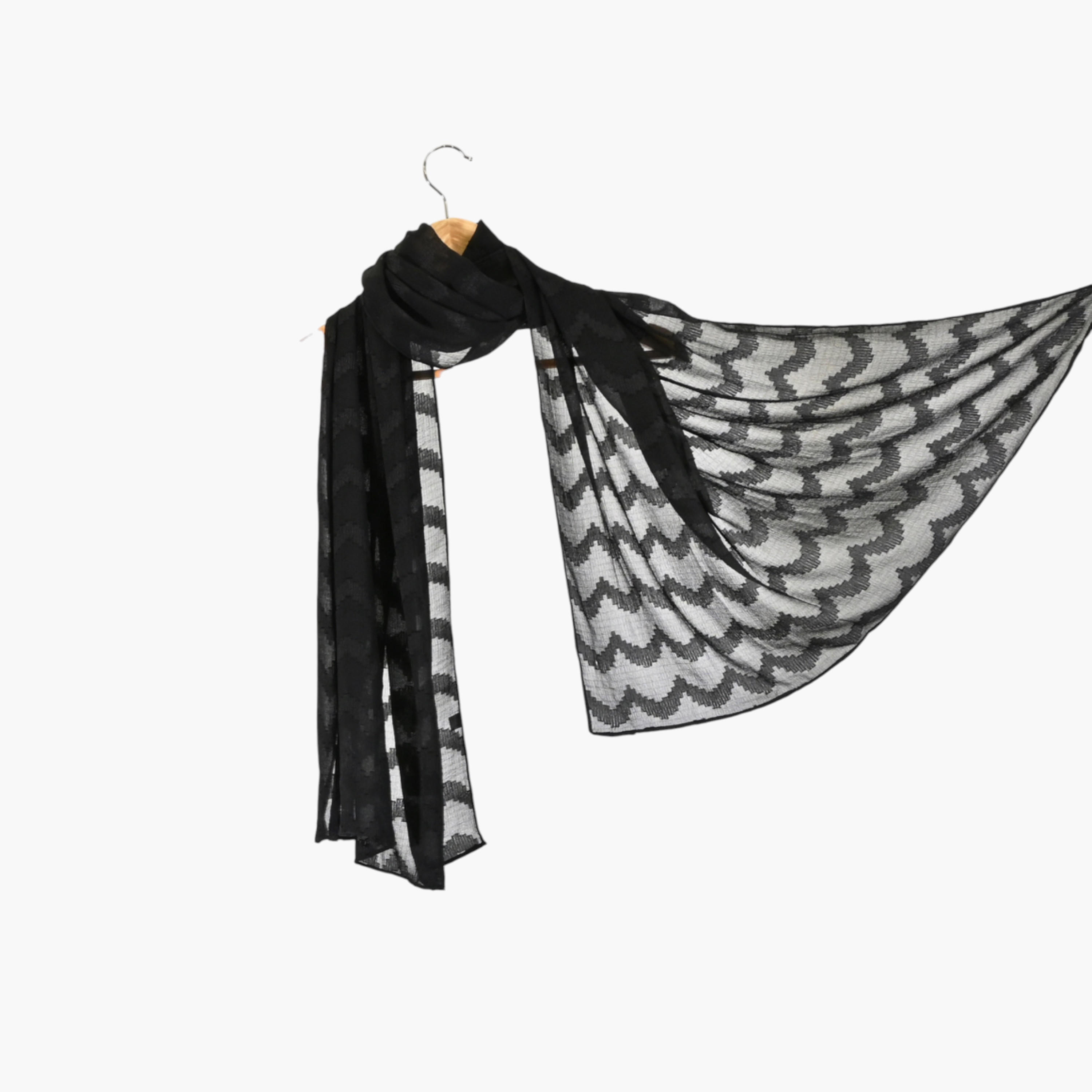 Zora Women's black scarf embroidered-women-clothingaccessories-scarves-image-38
