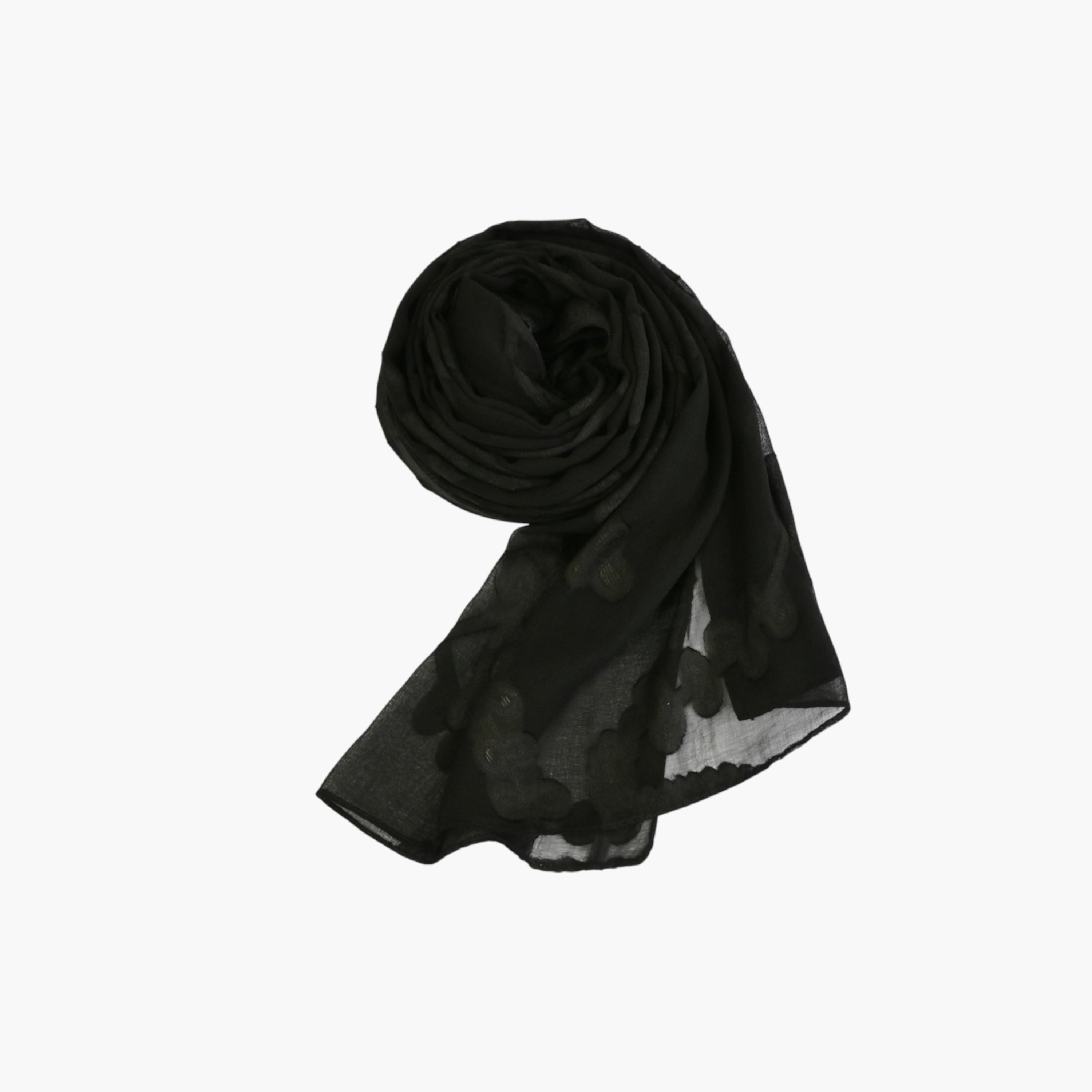 Zora Women's black scarf embroidered-women-clothingaccessories-scarves-image-35