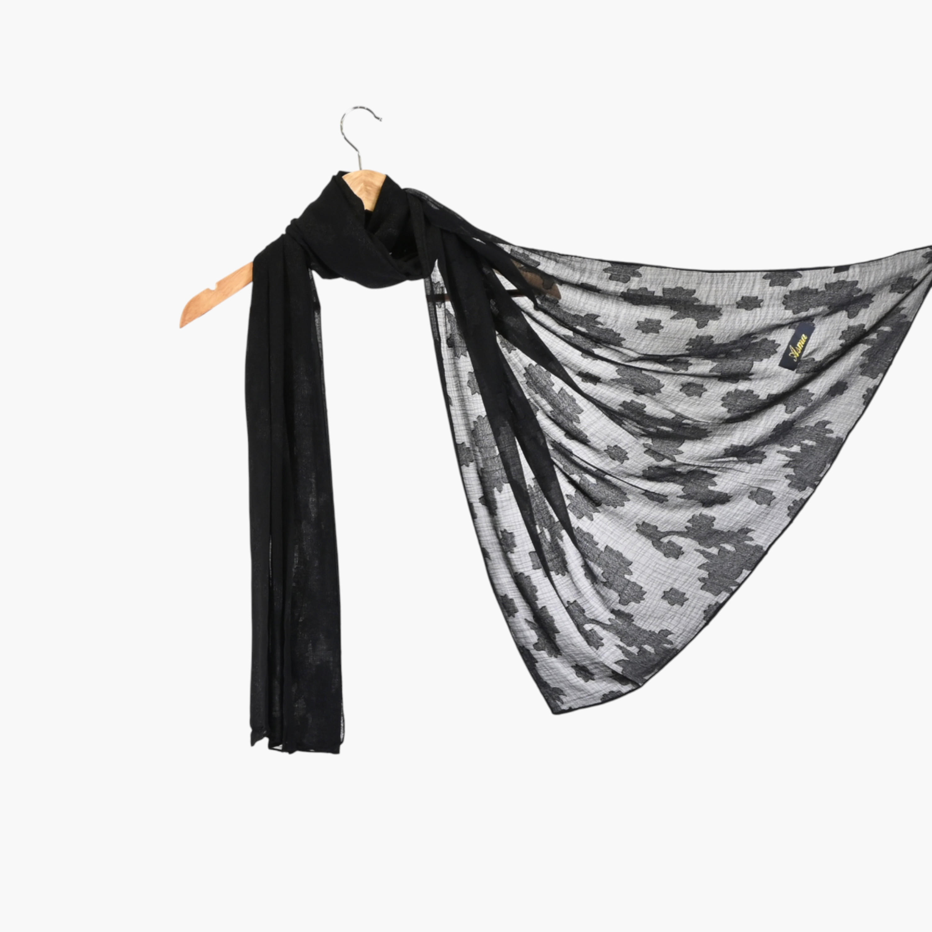 Zora Women's black scarf embroidered-women-clothingaccessories-scarves-image-26