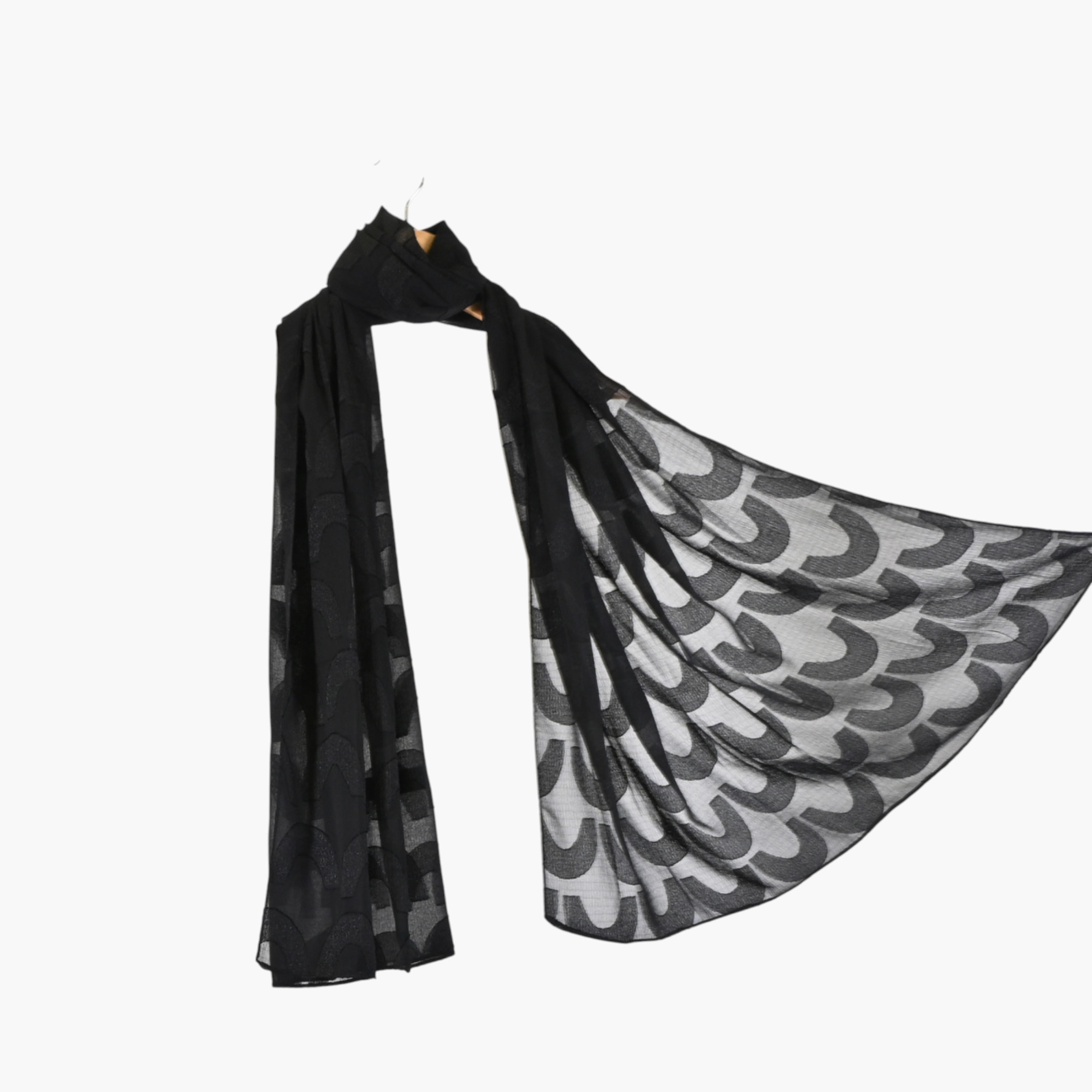 Zora Women's black scarf embroidered-women-clothingaccessories-scarves-image-2