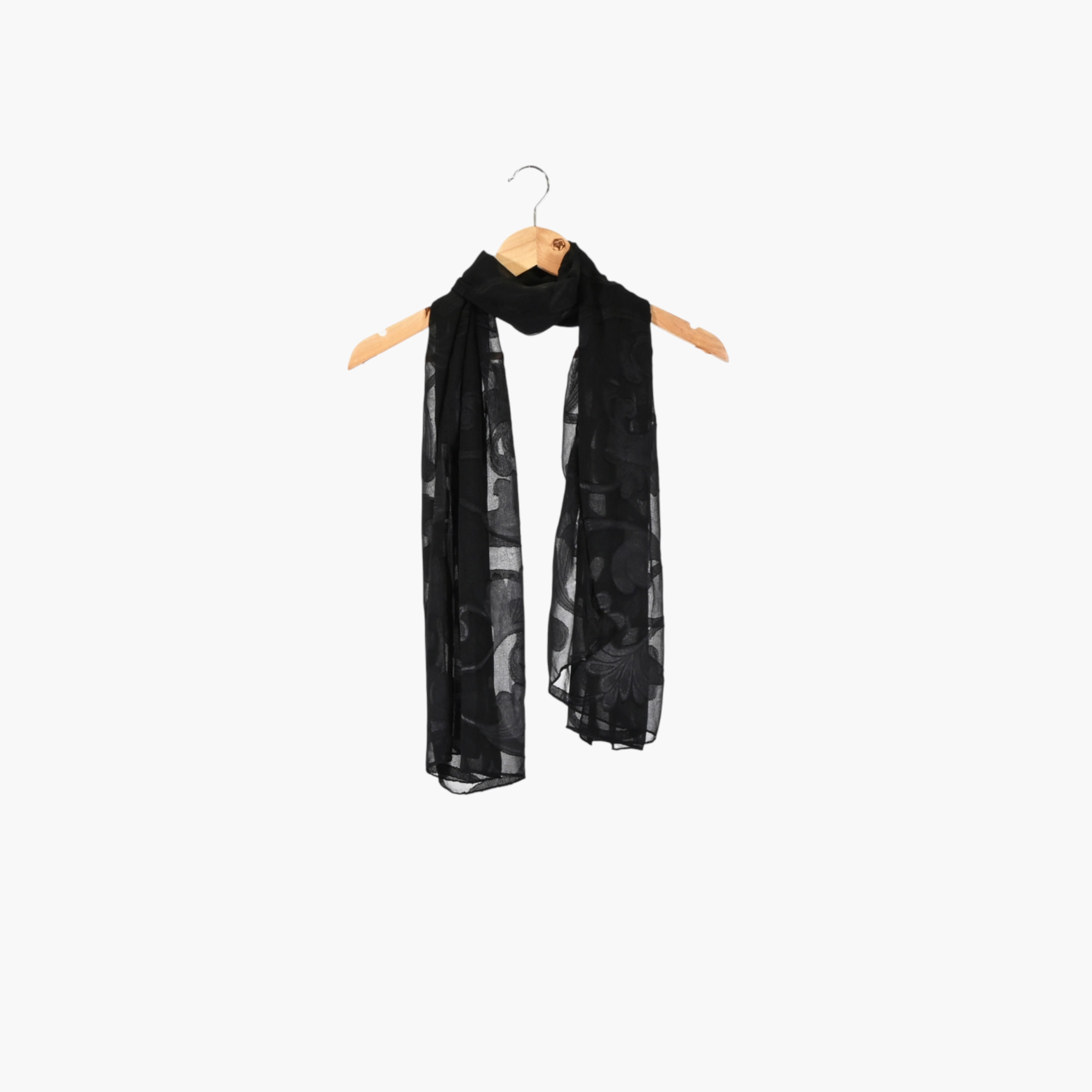 Zora Women's black scarf embroidered-women-clothingaccessories-scarves-image-1