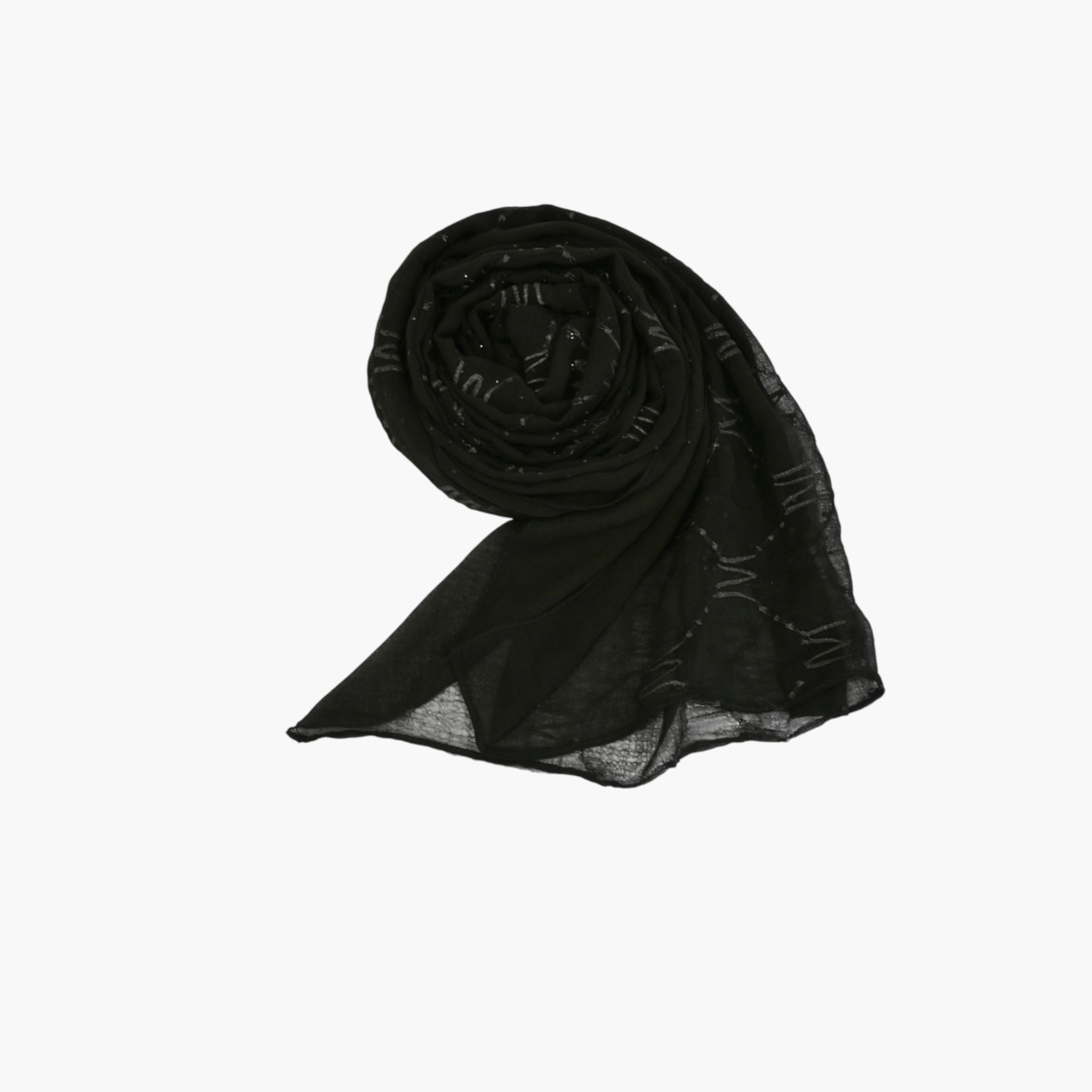 Zora Women's black scarf embroidered with crystals-women-clothingaccessories-scarves-image-3