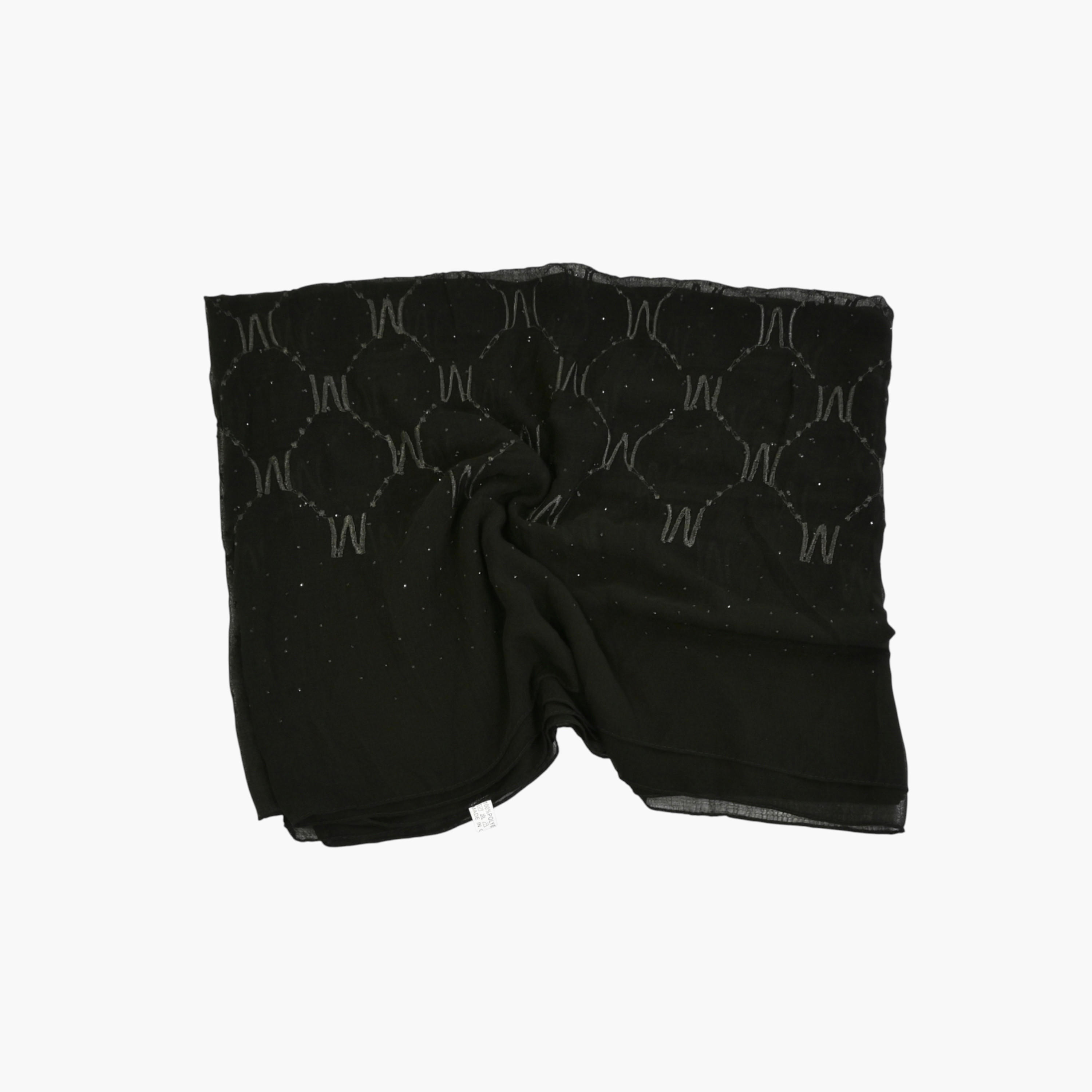 Zora Women's black scarf embroidered with crystals-women-clothingaccessories-scarves-image-4