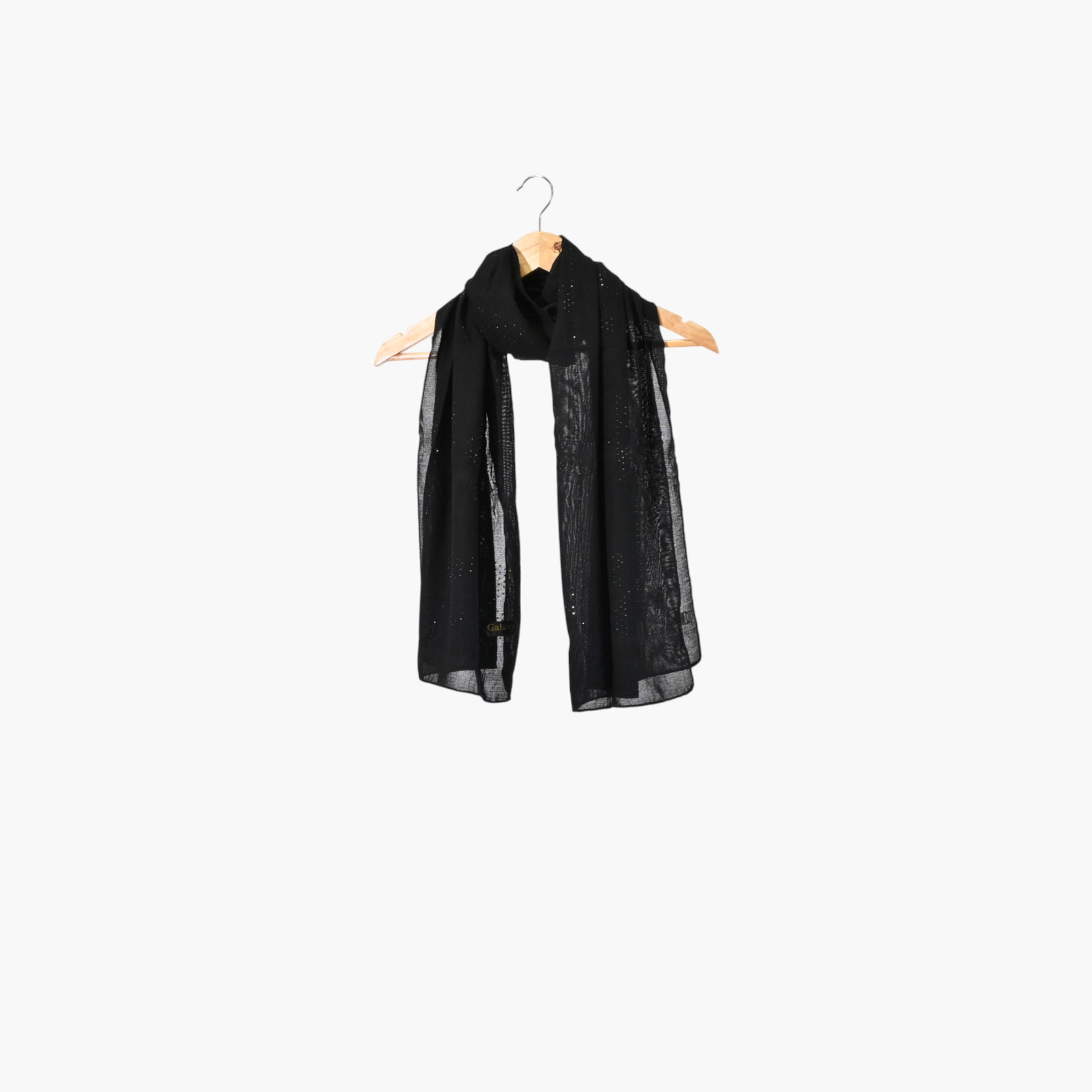Zora Women's black scarf embroidered with crystals-women-clothingaccessories-scarves-image-1