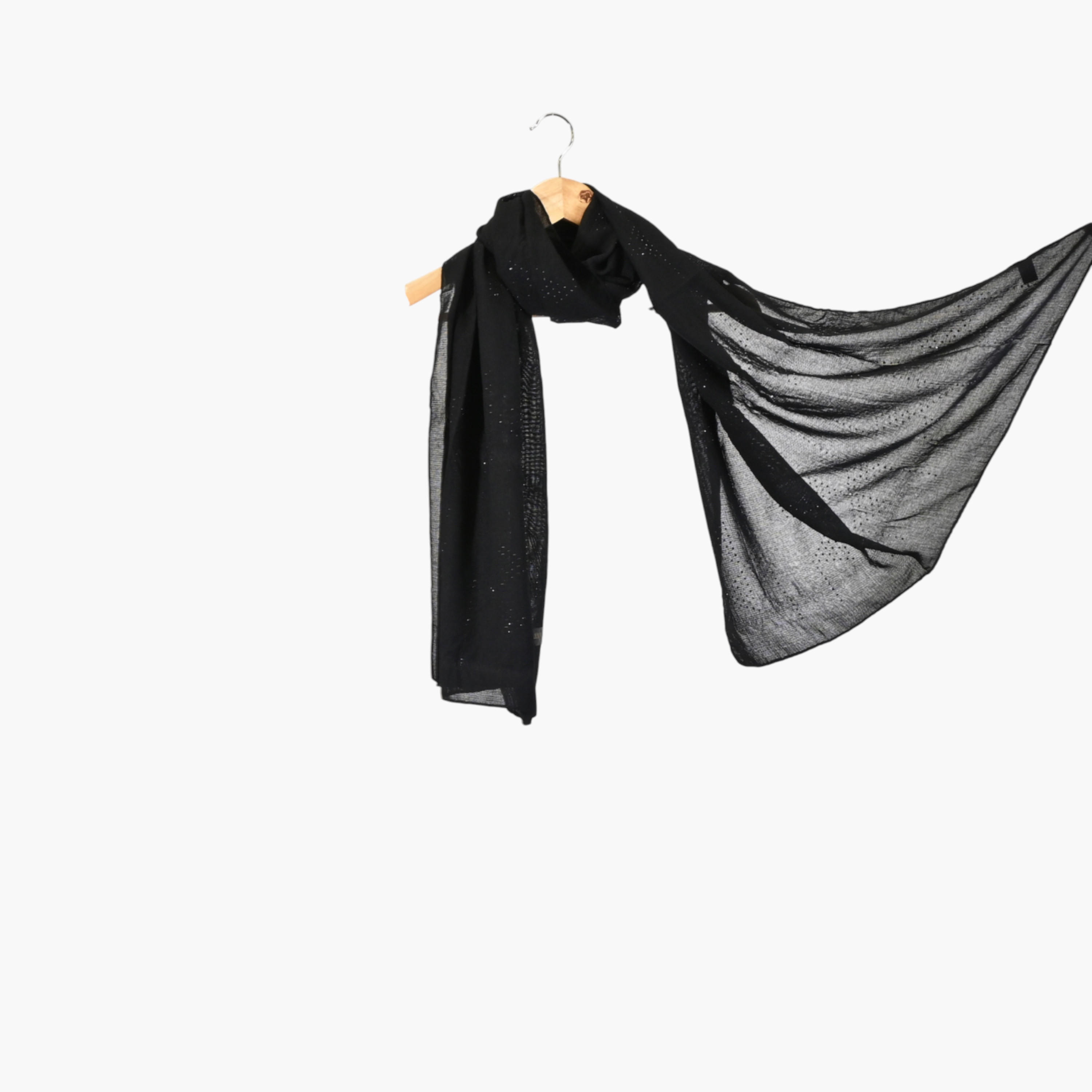 Zora Women's black scarf embroidered with crystals-women-clothingaccessories-scarves-image-2
