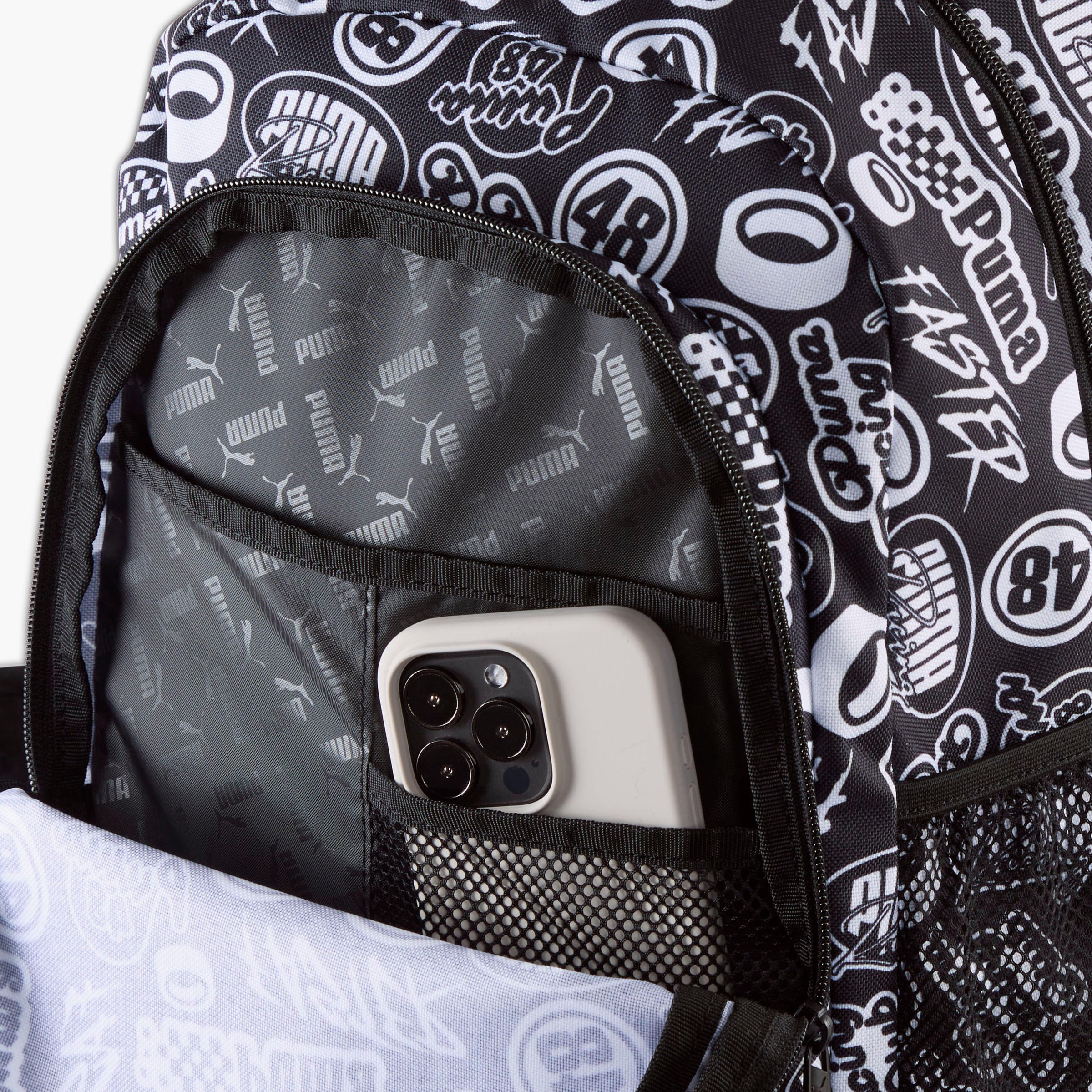 شنطة ظهر مدرسية بأحزمة قابلة للتعديل وسحاب إغلاق وطبعات من بوما-school-bagsandbackpacks-backpacks-image-2