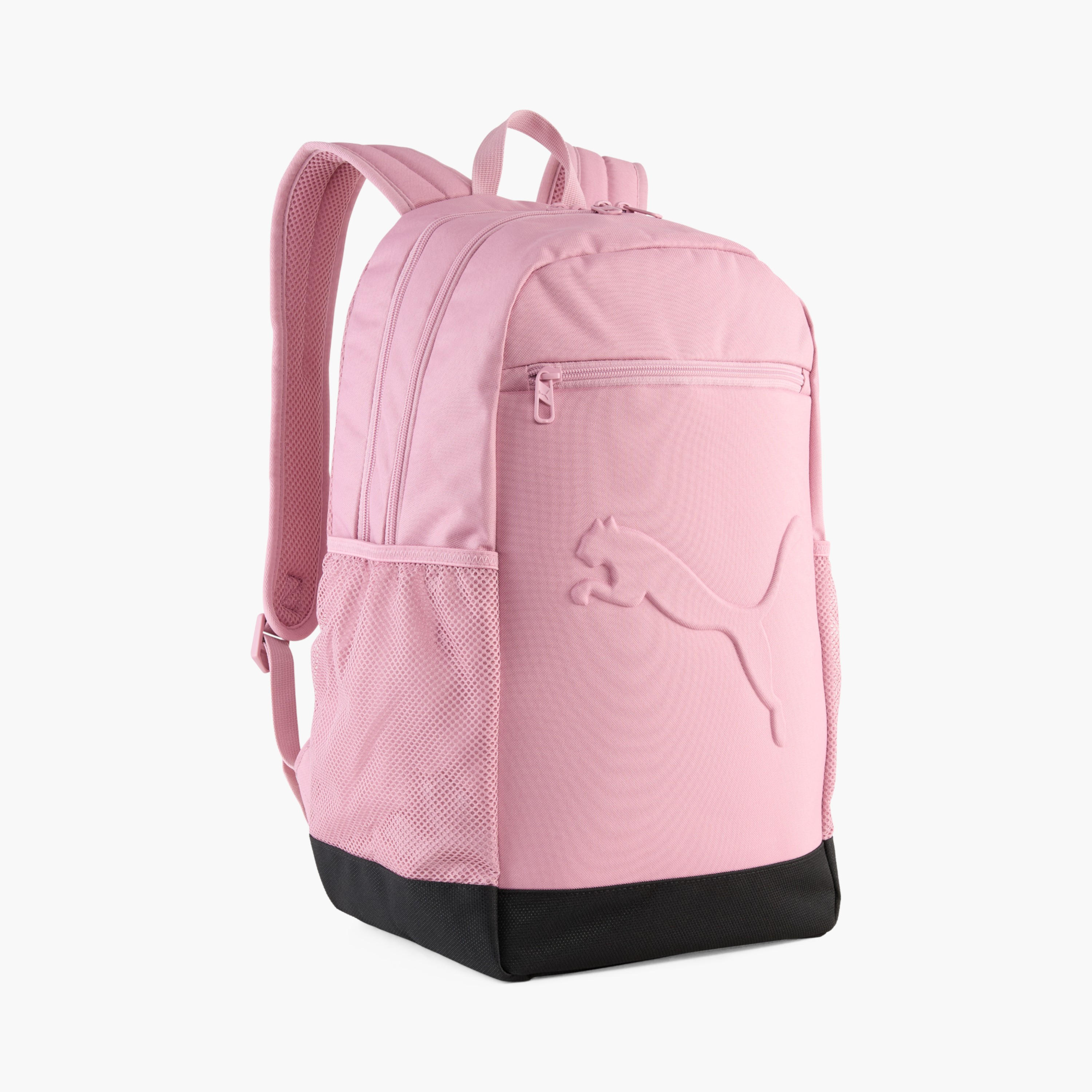 Puma Logo Embossed School Backpack with Adjustable Shoulder Straps and Zip Closure-school-bagsandbackpacks-backpacks-image-1
