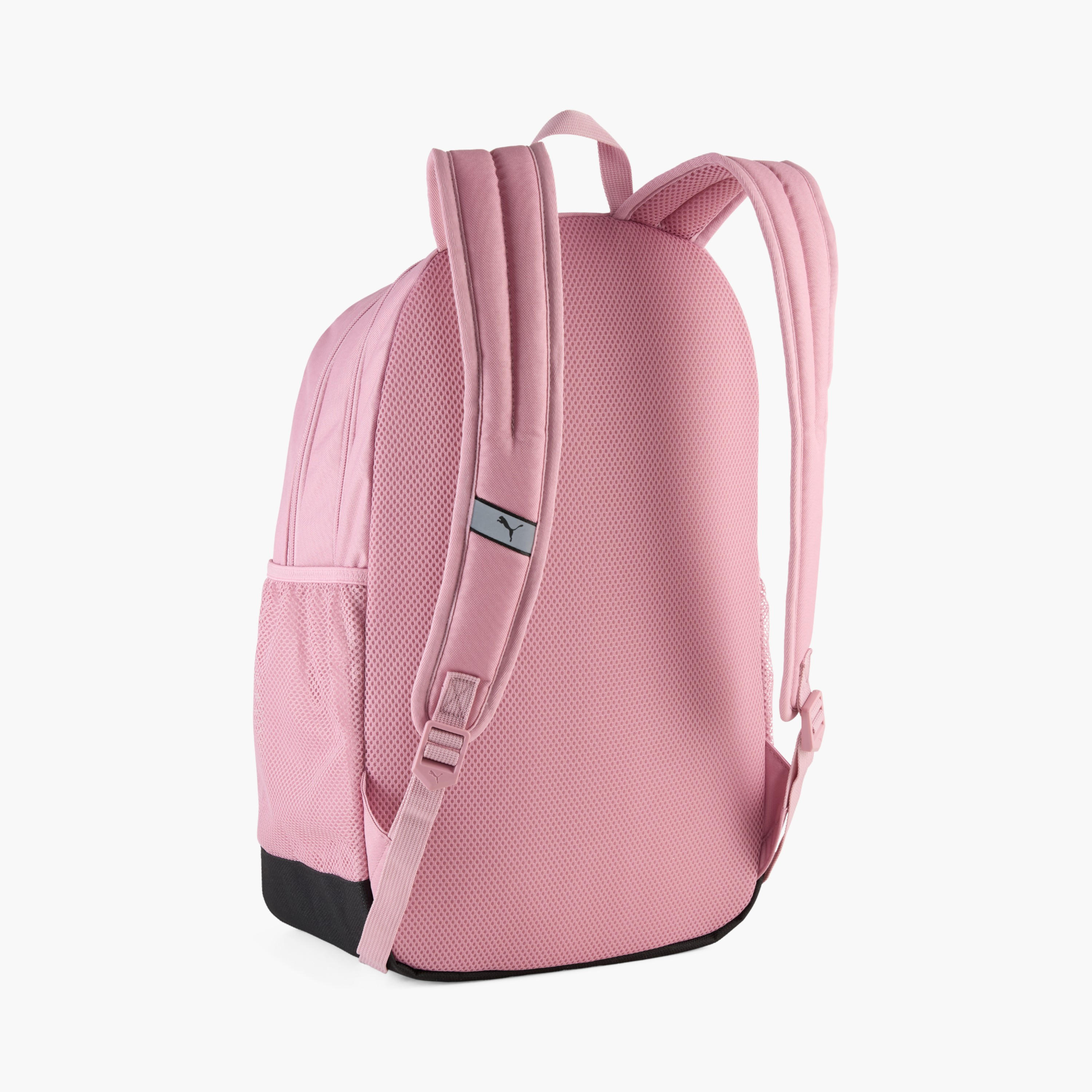 Puma Logo Embossed School Backpack with Adjustable Shoulder Straps and Zip Closure-school-bagsandbackpacks-backpacks-image-2