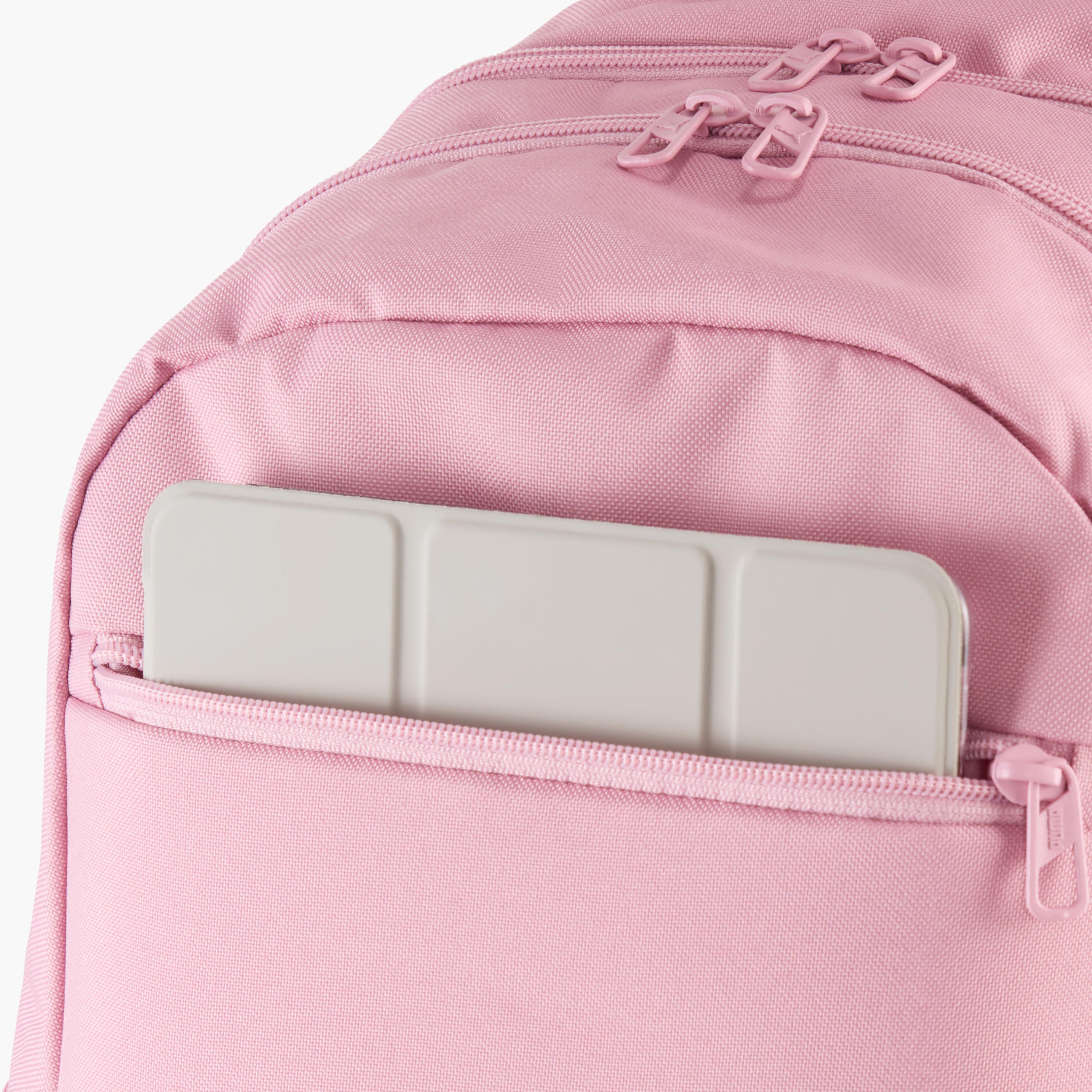 Puma Logo Embossed School Backpack with Adjustable Shoulder Straps and Zip Closure-school-bagsandbackpacks-backpacks-image-5