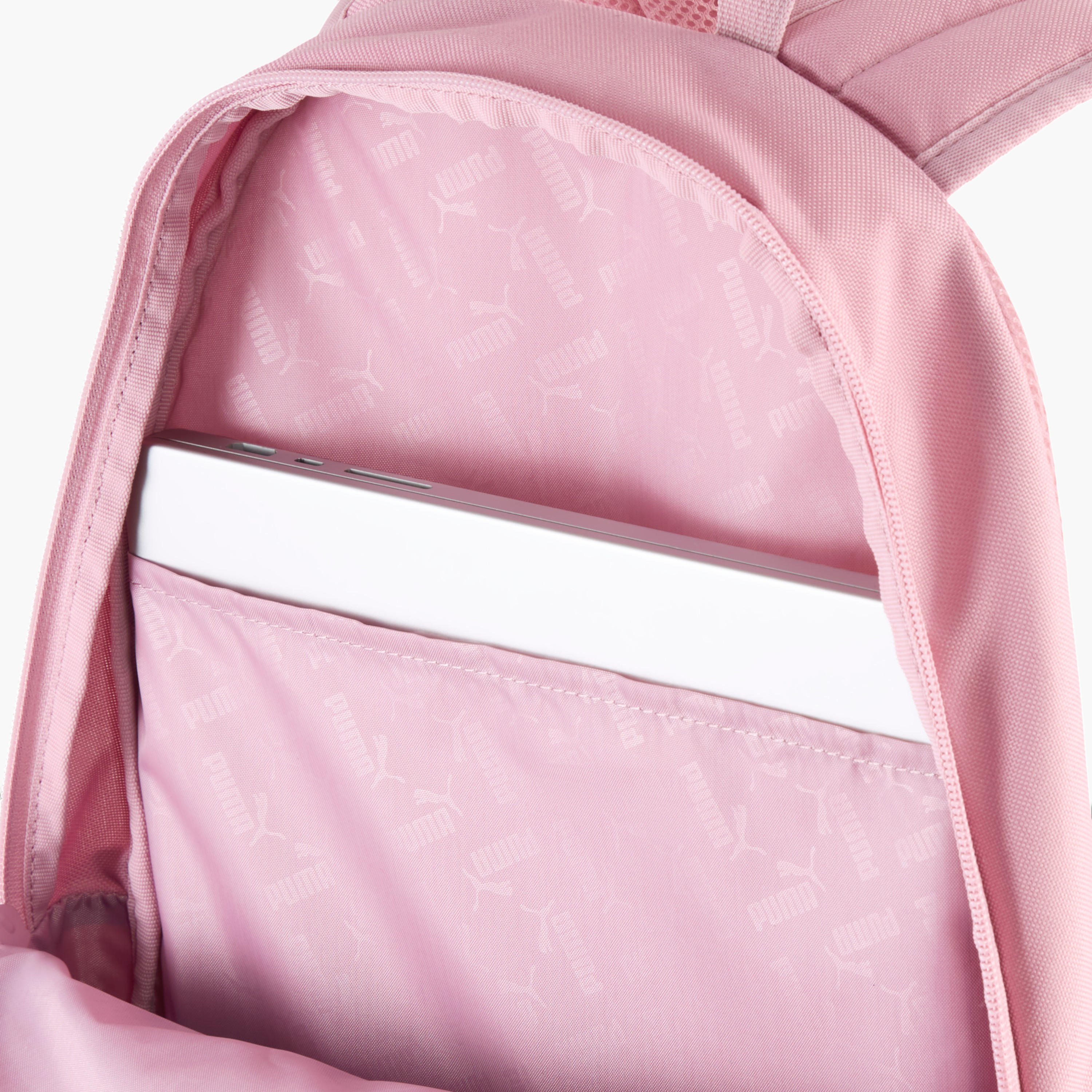 Puma Logo Embossed School Backpack with Adjustable Shoulder Straps and Zip Closure-school-bagsandbackpacks-backpacks-image-6