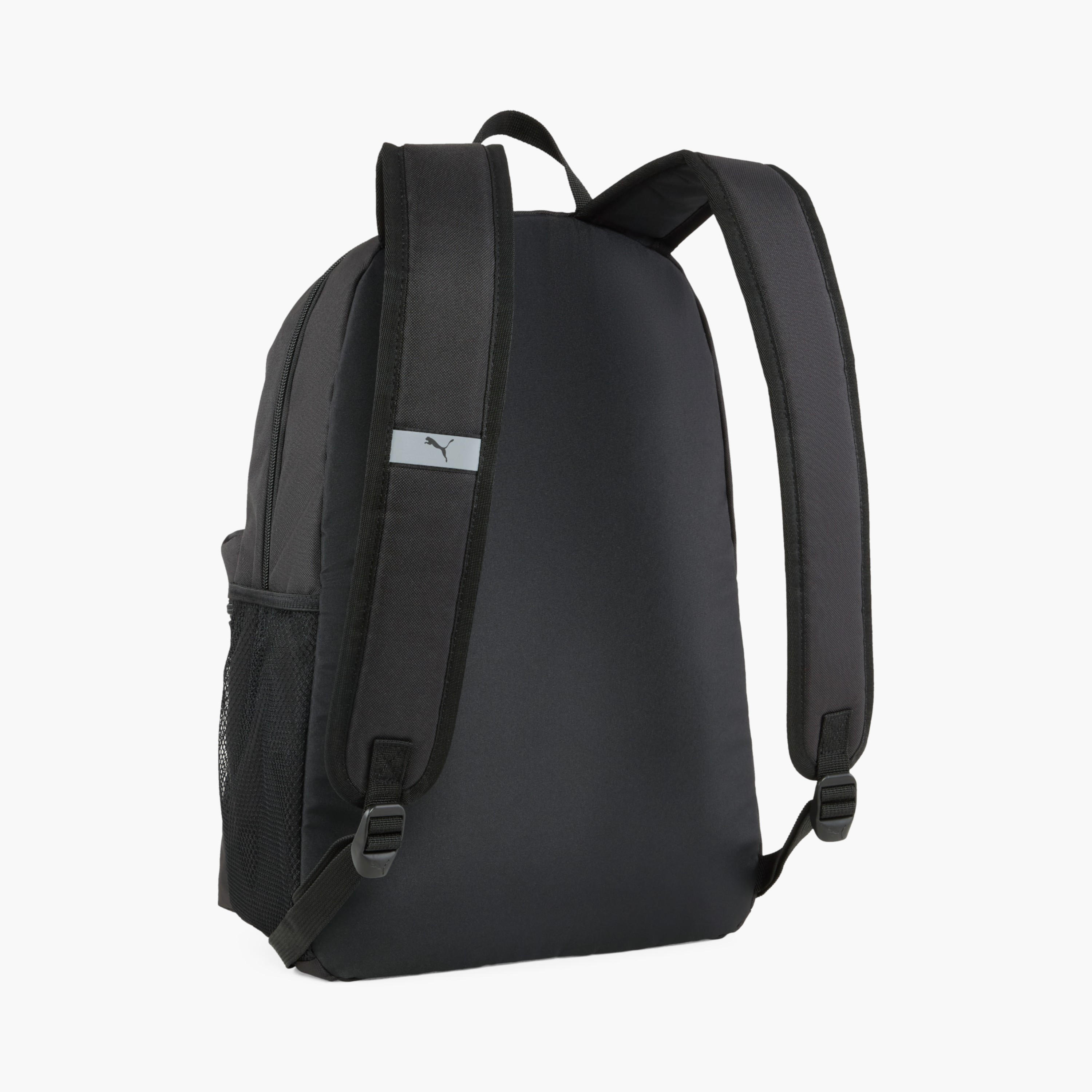Puma Logo Print School Backpack with Adjustable Shoulder Straps and Zip Closure-school-bagsandbackpacks-backpacks-image-3