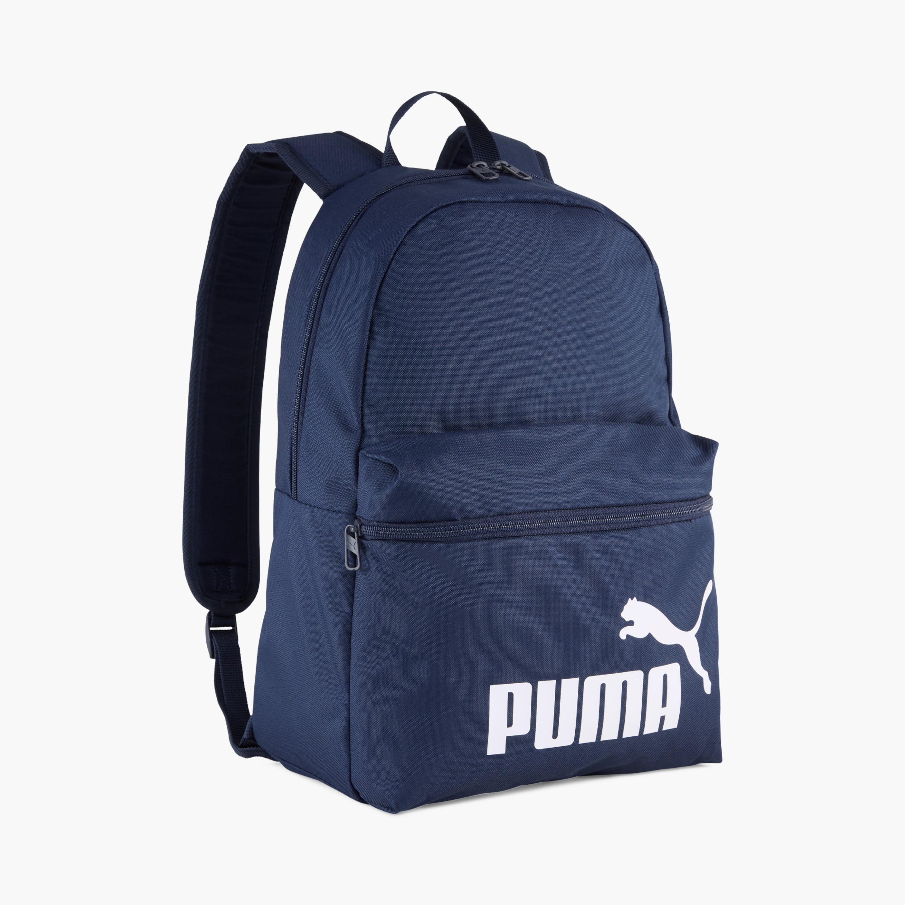 Puma Logo Print School Backpack with Adjustable Shoulder Straps and Zip Closure-school-bagsandbackpacks-backpacks-image-1