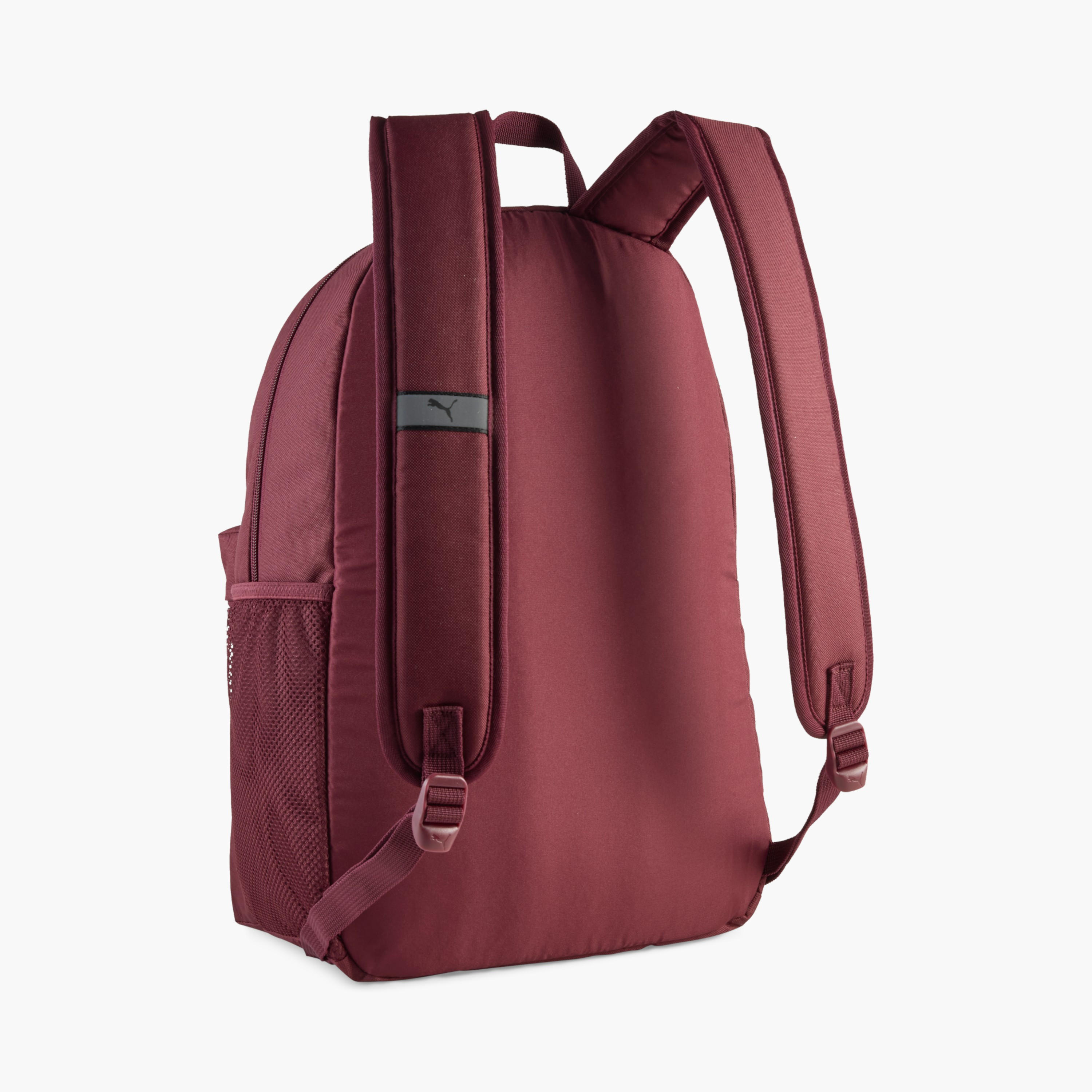 Puma Logo Print School Backpack with Adjustable Shoulder Straps and Zip Closure-school-bagsandbackpacks-backpacks-image-2