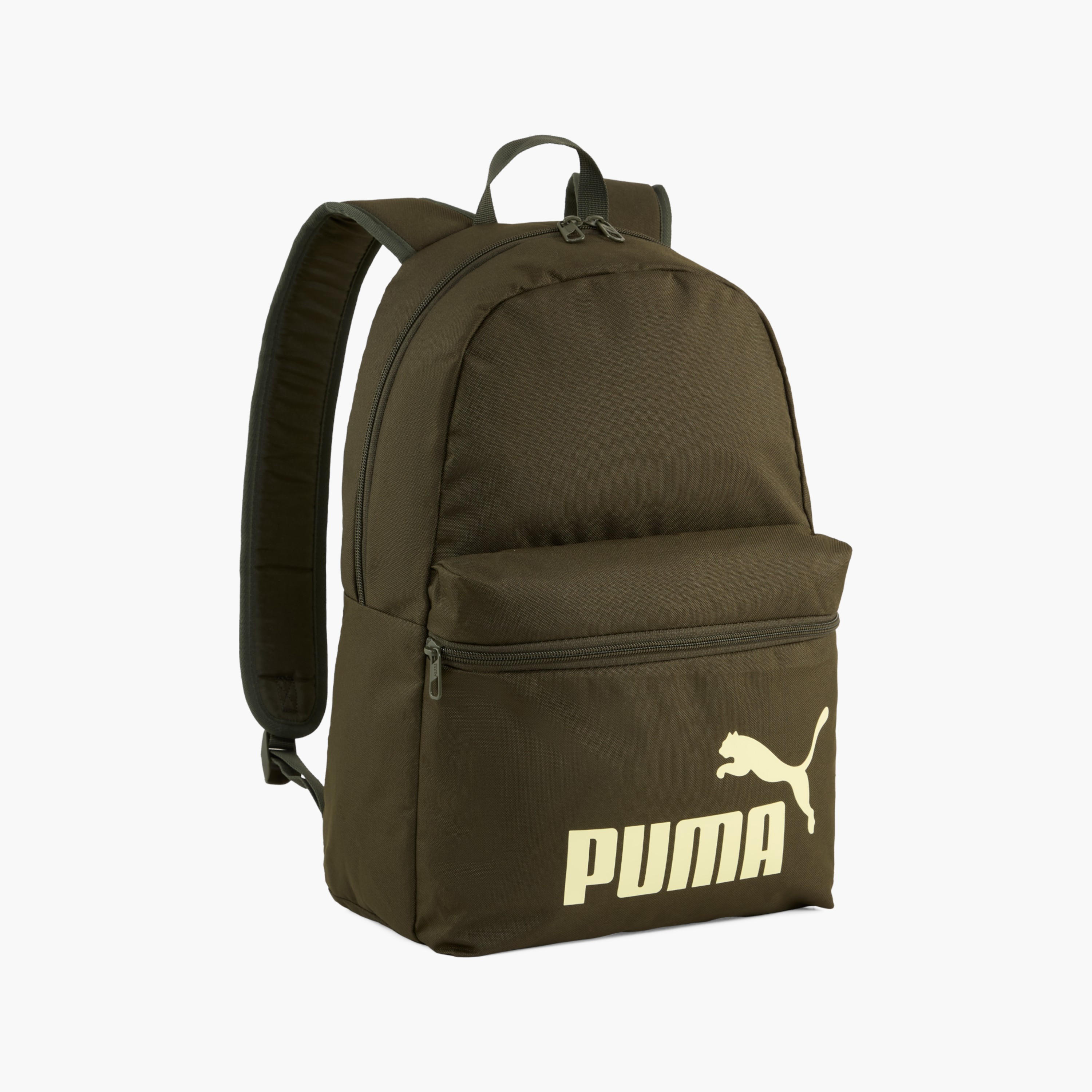 Puma Logo Print School Backpack with Adjustable Straps and Zip Closure-school-bagsandbackpacks-backpacks-image-1