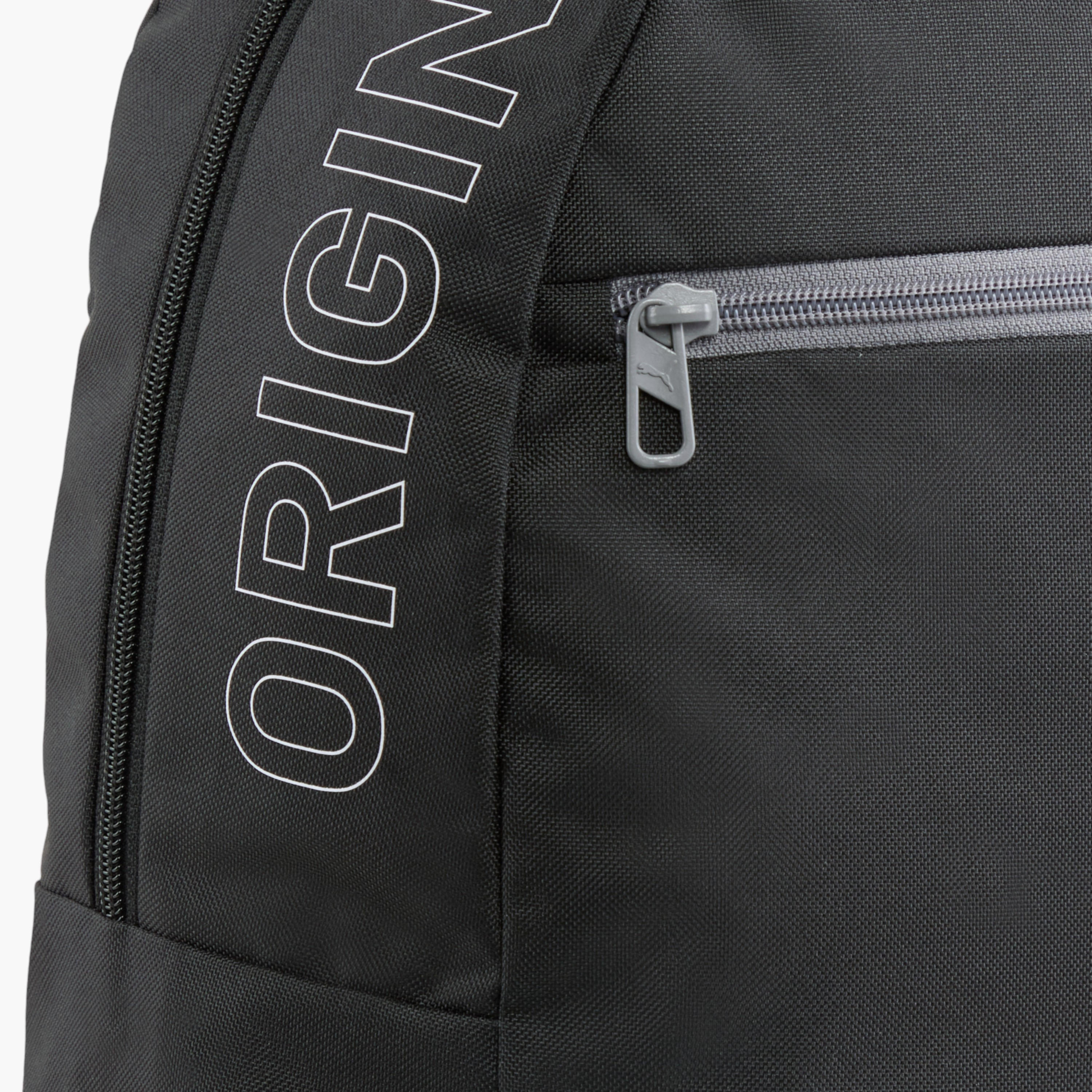Puma Logo Print School Backpack with Adjustable Straps and Zip Closure-school-bagsandbackpacks-backpacks-image-5