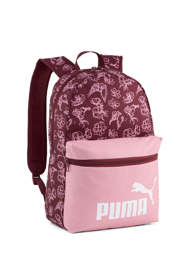 Puma Floral Print School Backpack with Adjustable Straps and Zip Closure-school-bagsandbackpacks-backpacks-image-1