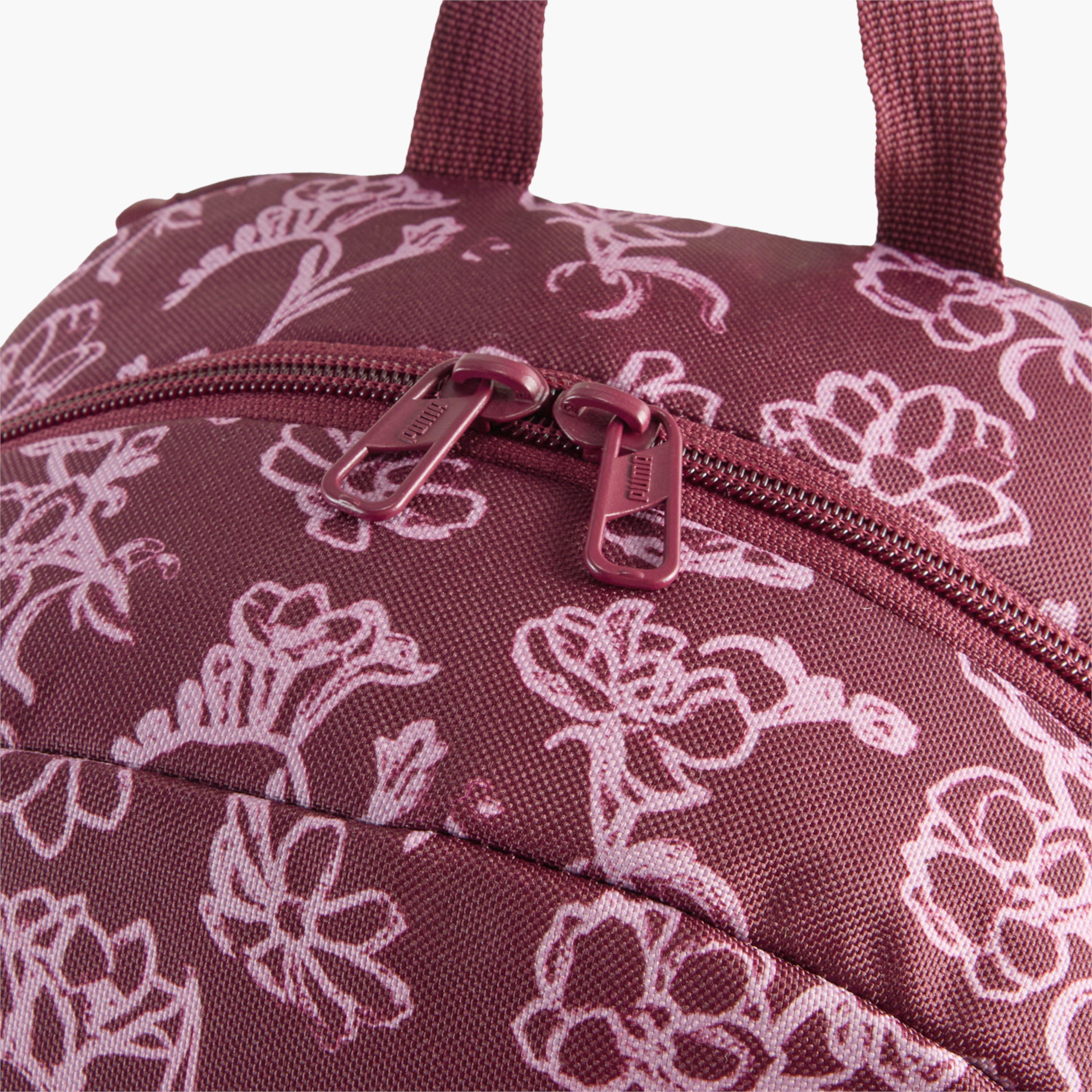 Puma Floral Print School Backpack with Adjustable Straps and Zip Closure-school-bagsandbackpacks-backpacks-image-4