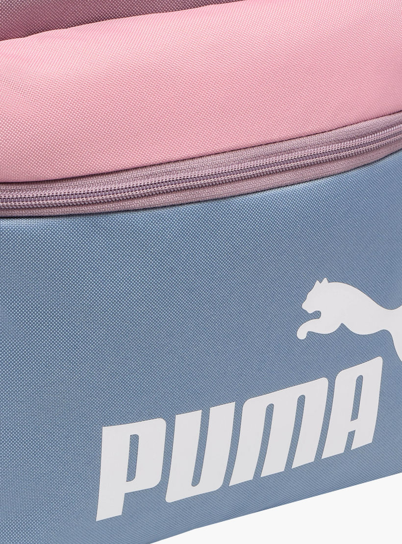 Puma Logo Print School Backpack with Adjustable Straps and Zip Closure-school-bagsandbackpacks-backpacks-image-5