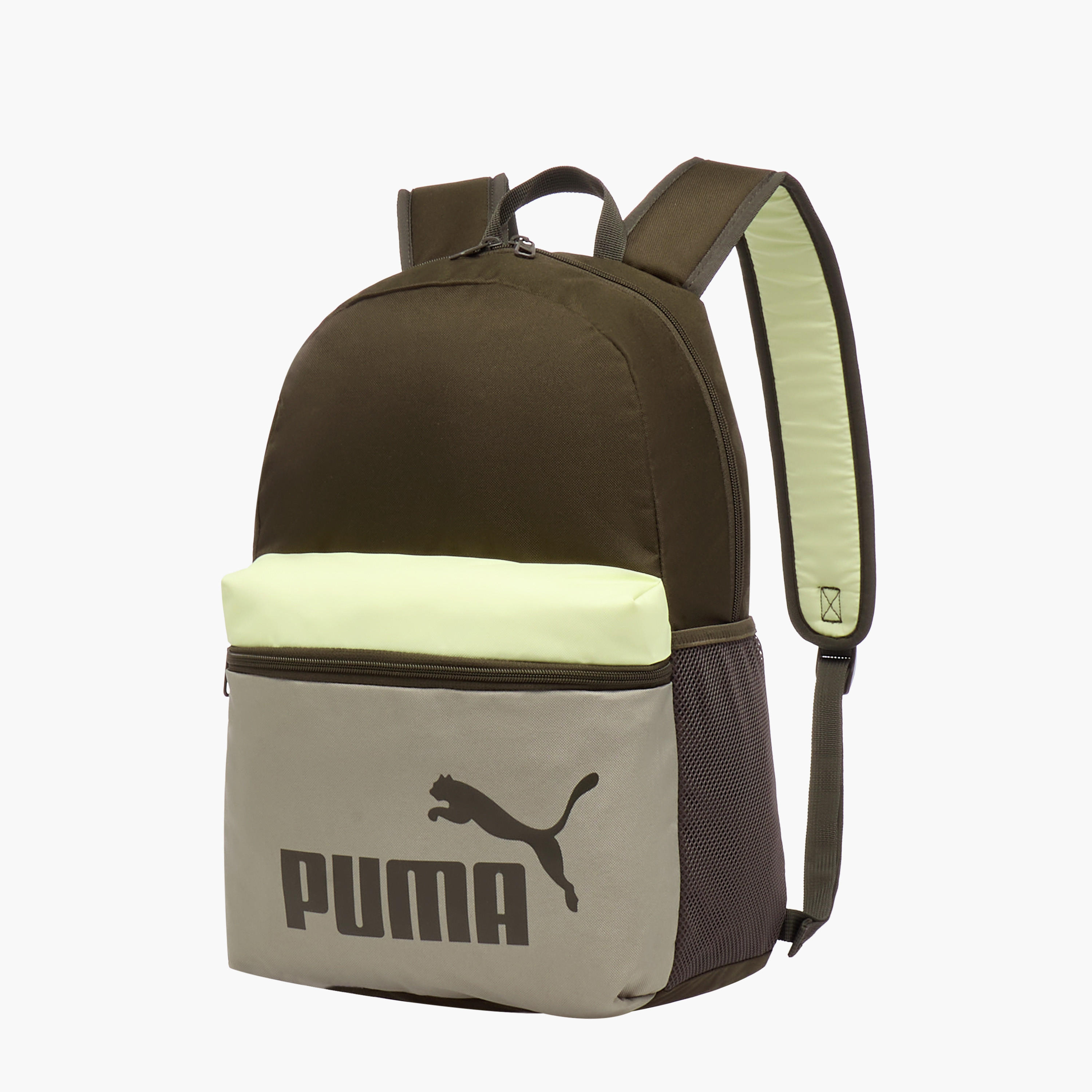 Puma Logo Print School Backpack with Adjustable Straps and Zip Closure-school-bagsandbackpacks-backpacks-image-2