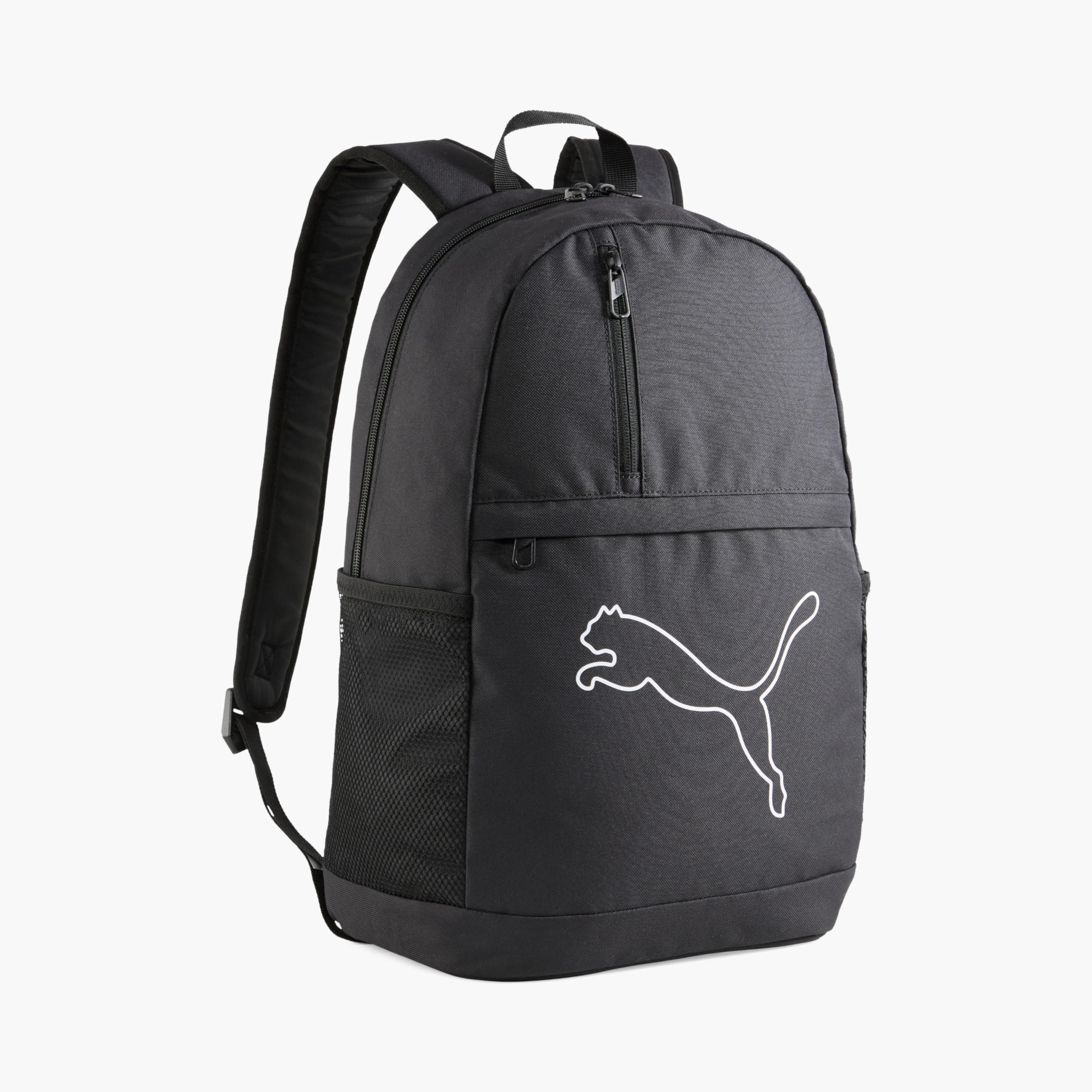 Puma Logo Print School Backpack with Adjustable Straps and Zip Closure-school-bagsandbackpacks-backpacks-image-1