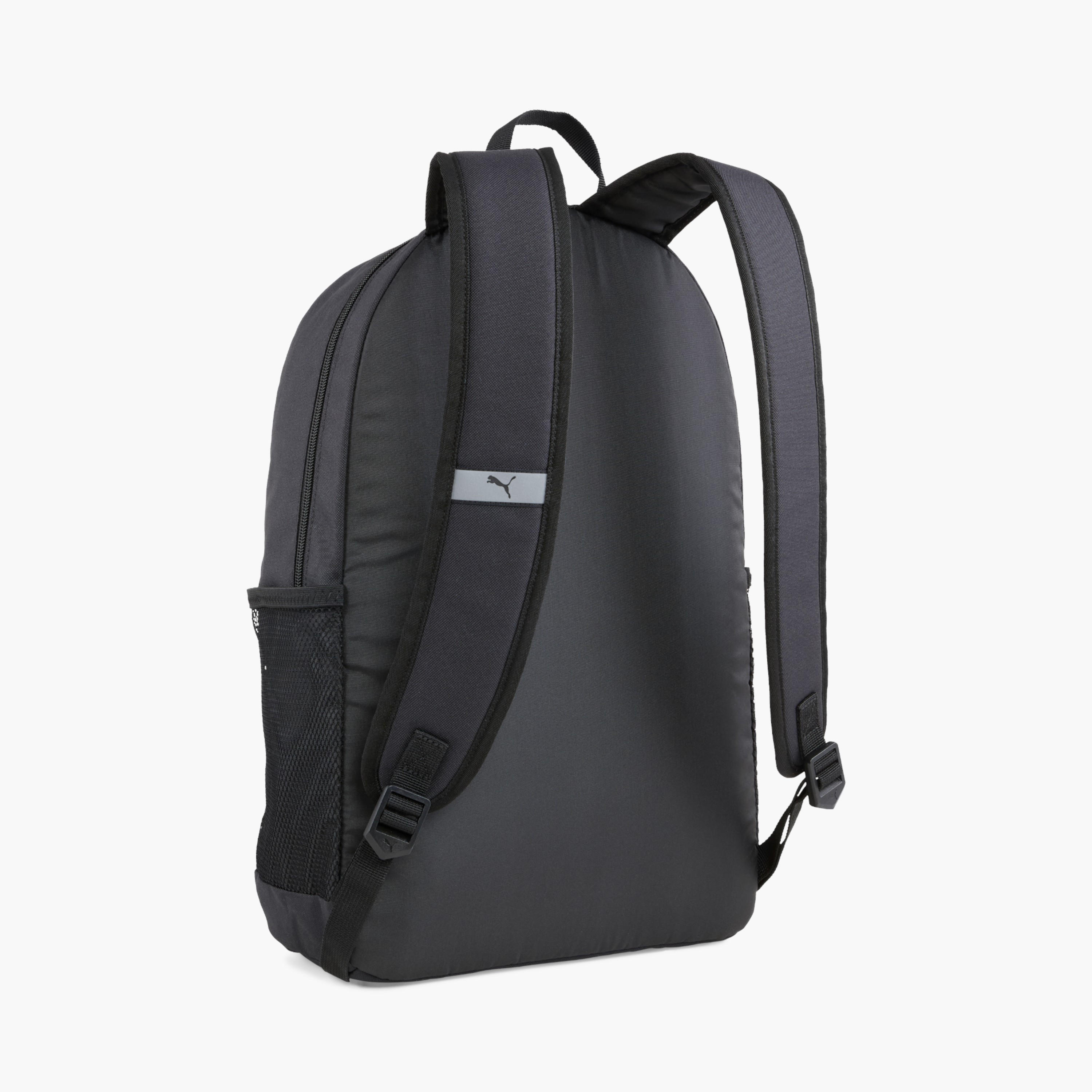 Puma Logo Print School Backpack with Adjustable Straps and Zip Closure-school-bagsandbackpacks-backpacks-image-3