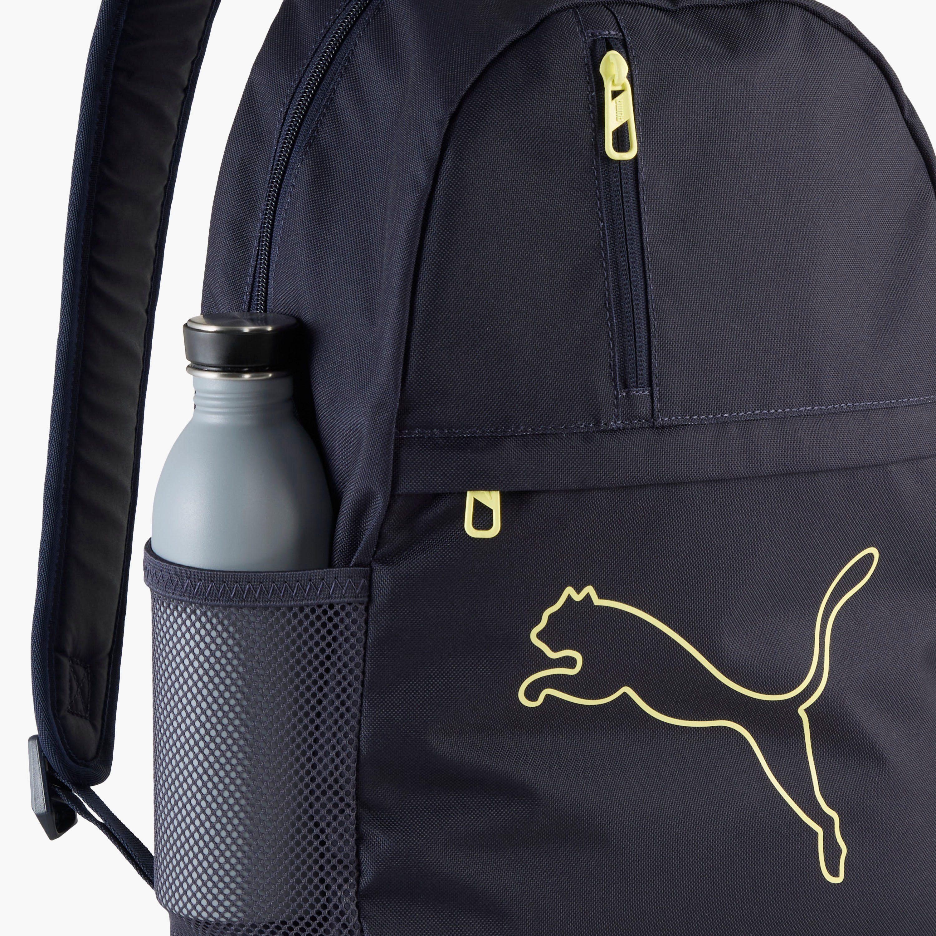 Puma Logo Print School Backpack with Adjustable Straps and Zip Closure-school-bagsandbackpacks-backpacks-image-3