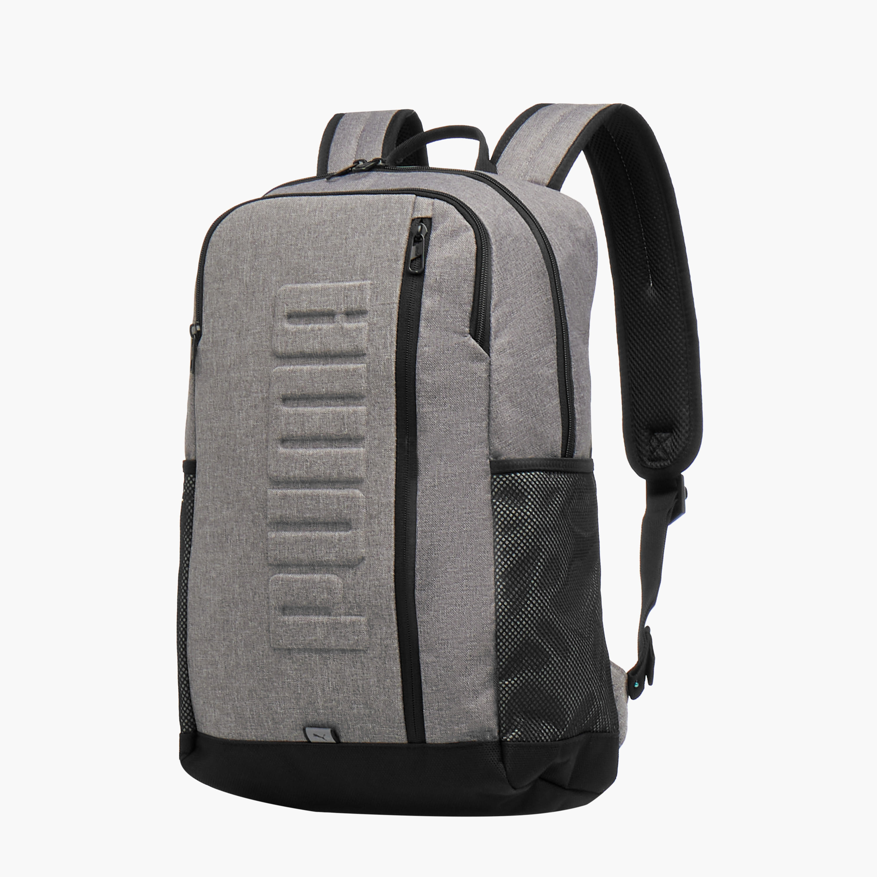 Puma Logo Embossed School Backpack with Adjustable Straps and Zip Closure-school-bagsandbackpacks-backpacks-image-2