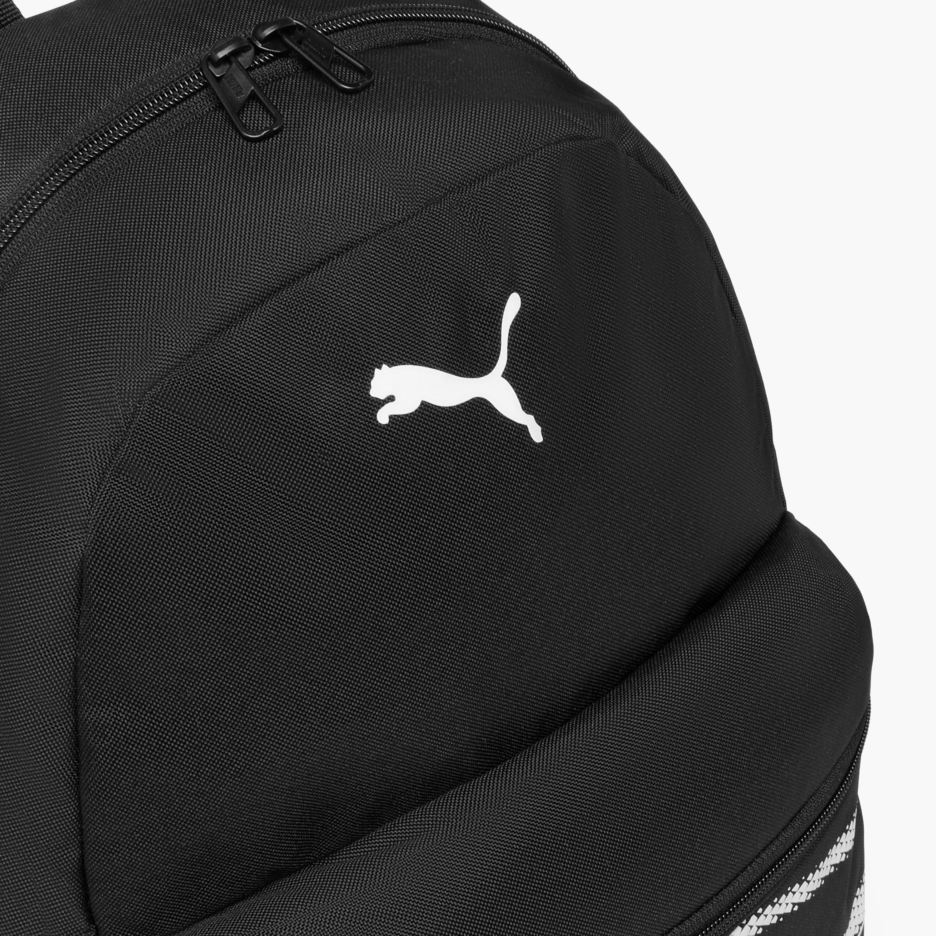 Puma Logo Print School Backpack with Adjustable Straps and Zip Closure-school-bagsandbackpacks-backpacks-image-4