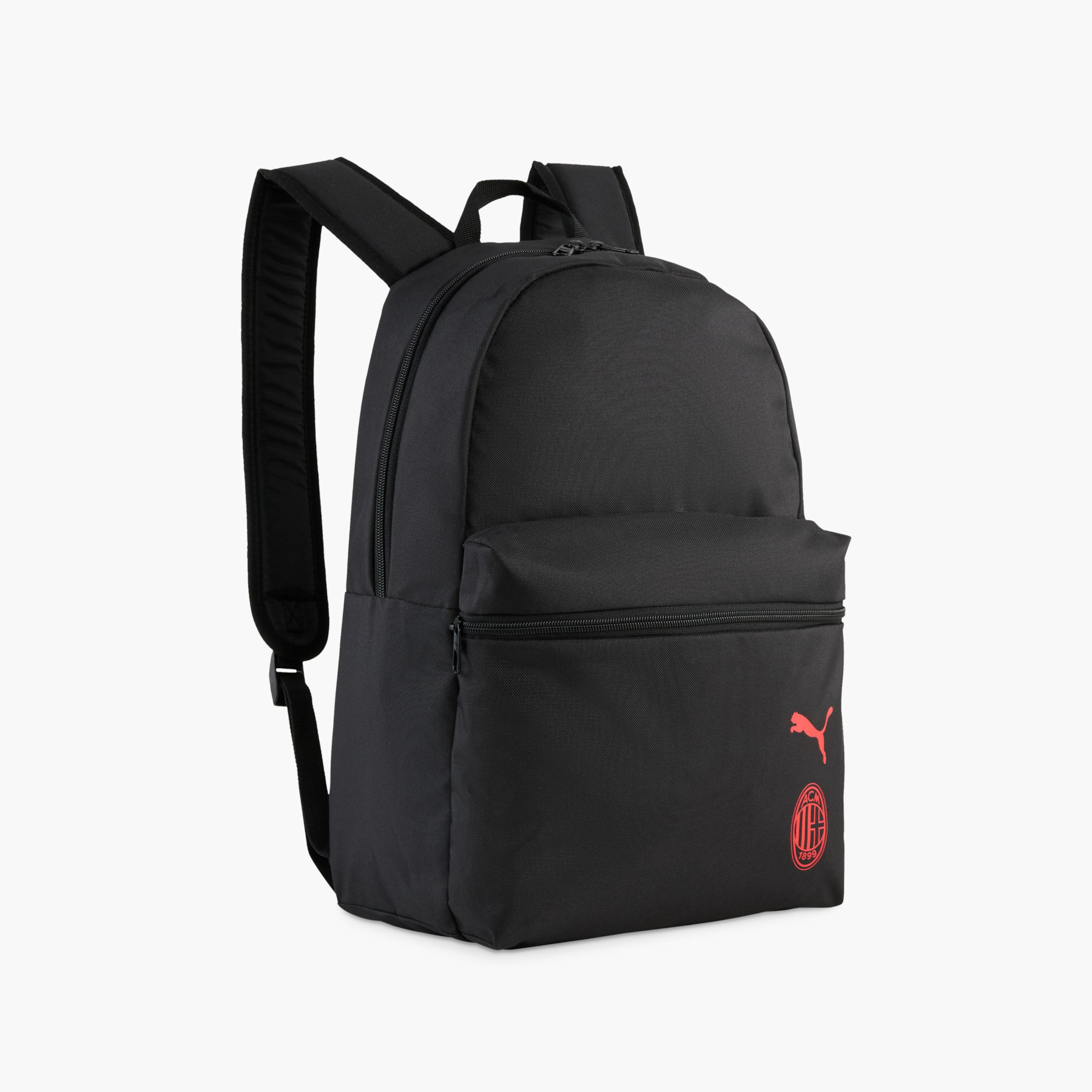 Puma Logo Print School Backpack with Adjustable Straps and Zip Closure-school-bagsandbackpacks-backpacks-image-1