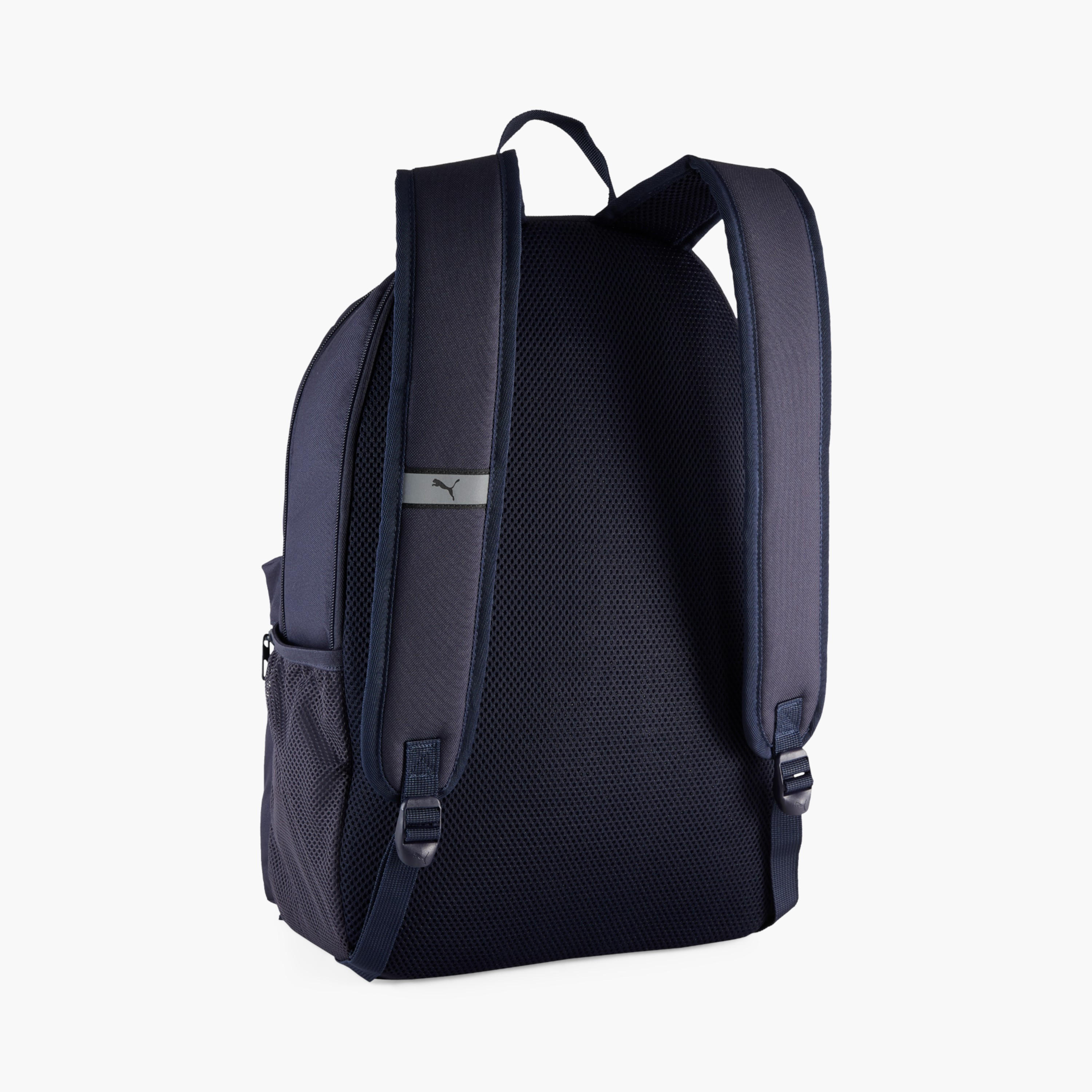 Puma Logo Print School Backpack with Adjustable Shoulder Straps and Zip Closure-school-bagsandbackpacks-backpacks-image-2