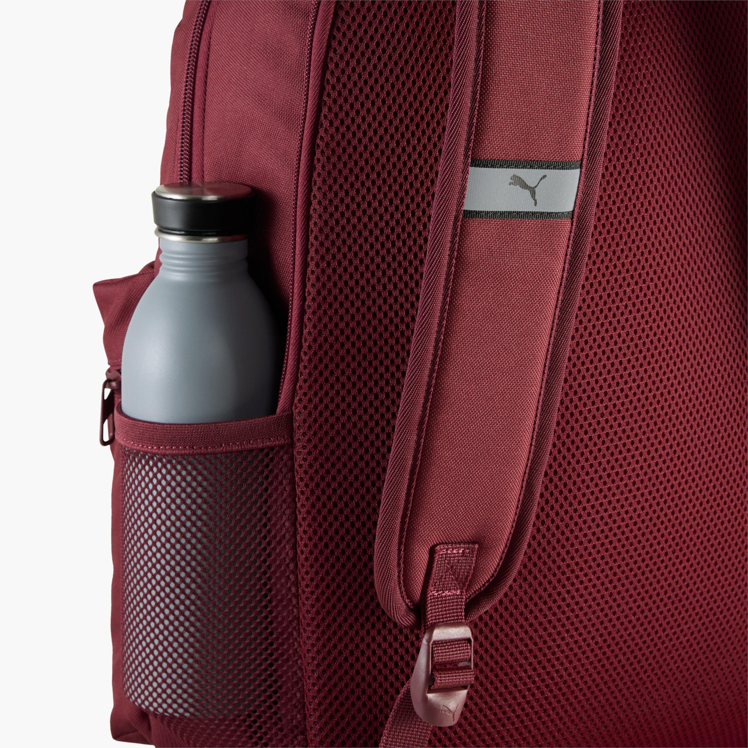 Puma Logo Print School Backpack with Adjustable Shoulder Straps and Zip Closure-school-bagsandbackpacks-backpacks-image-3